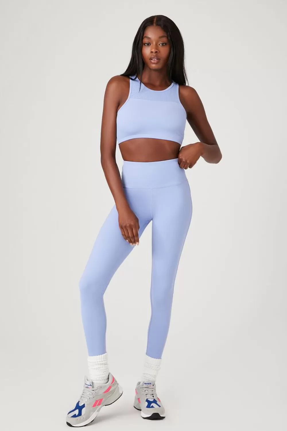 Matching Sets>Forever 21 Active High-Rise Leggings Blue Moon