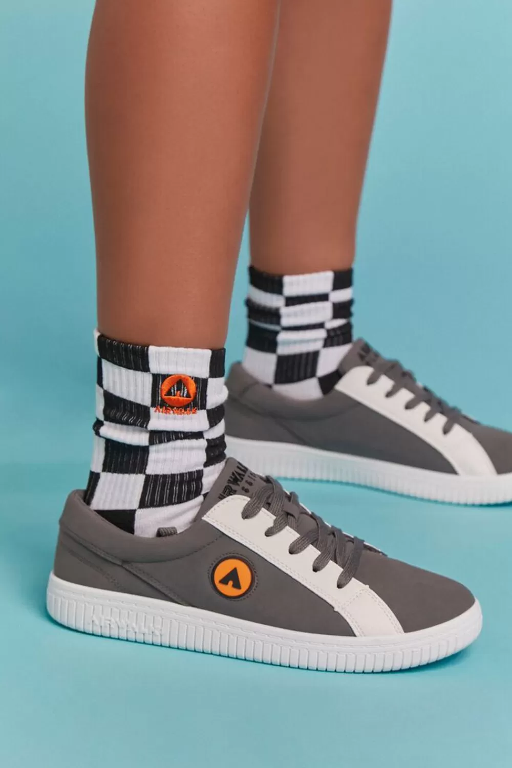 Socks + Tights>Forever 21 Airwalk Checkered Crew Socks Black/White