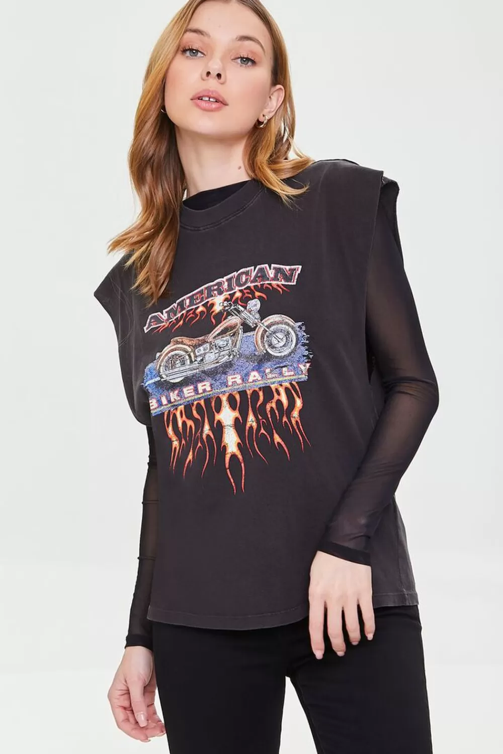 Forever 21 American Biker Rally Muscle Tee | Women Tops