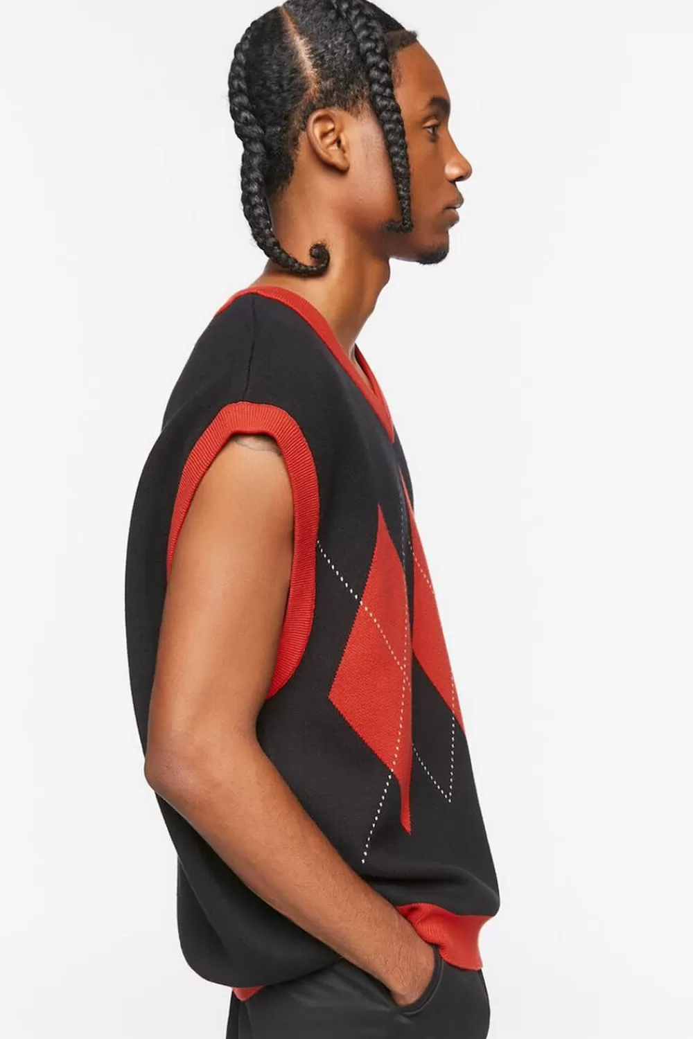 Sweaters + Cardigans>Forever 21 Argyle Sweater Vest Black/Multi