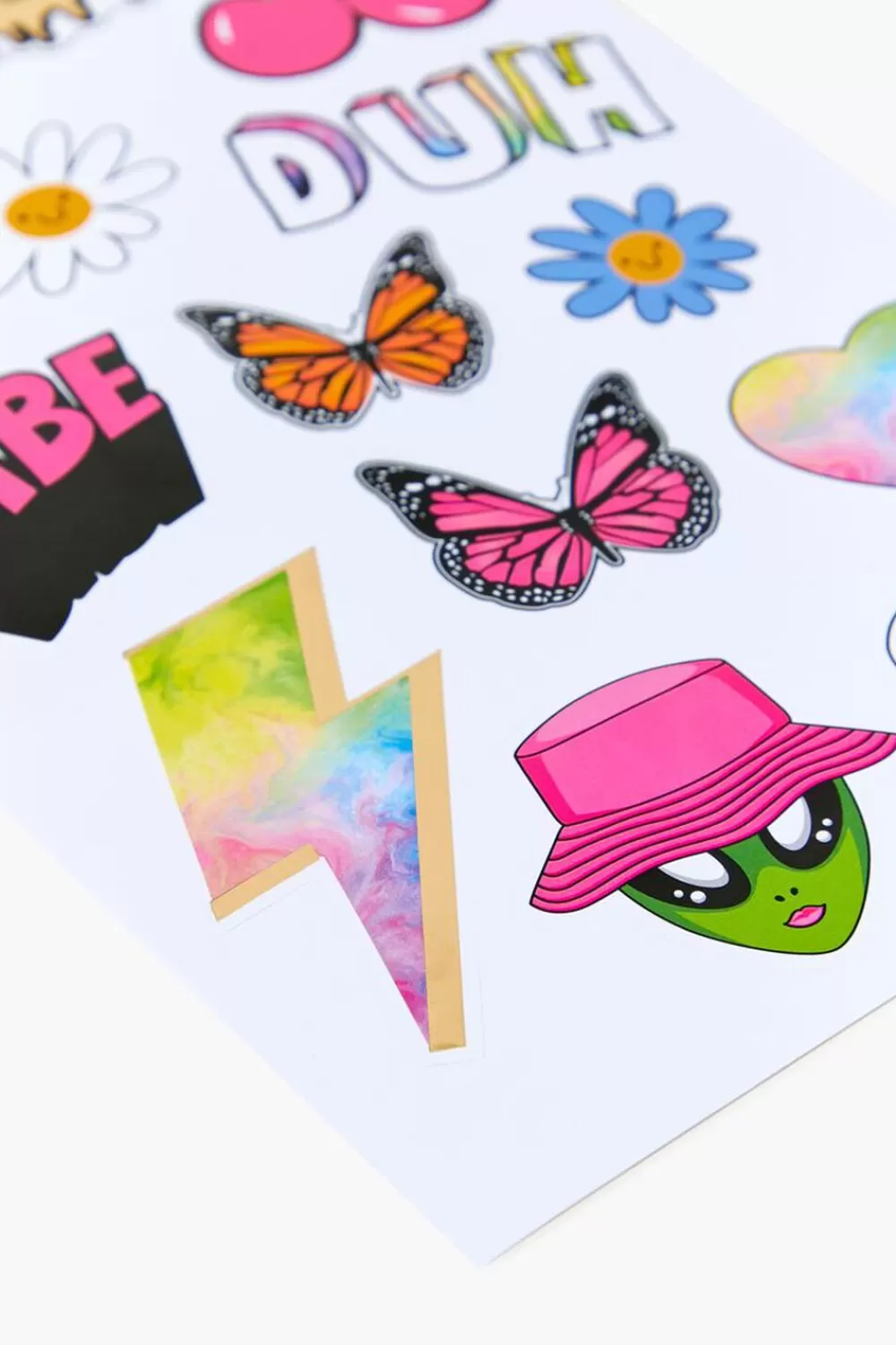 Fun + Games>Forever 21 Assorted Sticker Sheet Pink/Multi
