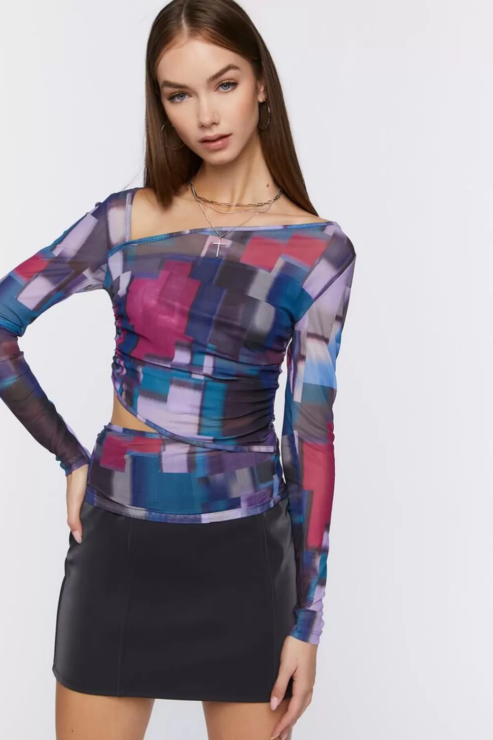 Forever 21 Asymmetrical Abstract Print Top | Women Tops