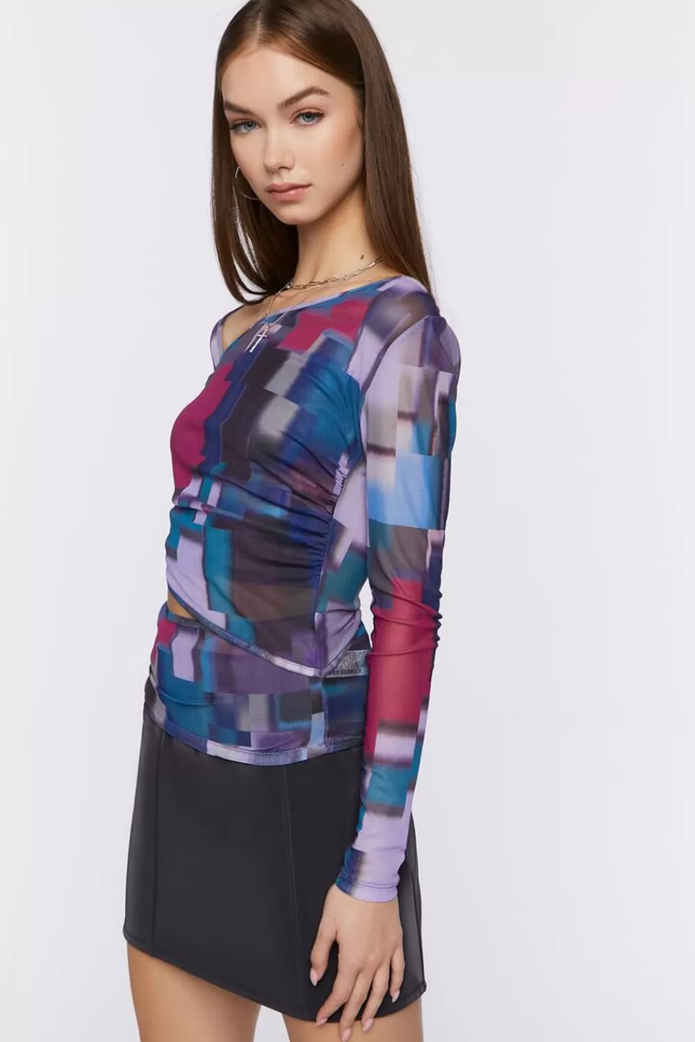 Forever 21 Asymmetrical Abstract Print Top | Women Tops