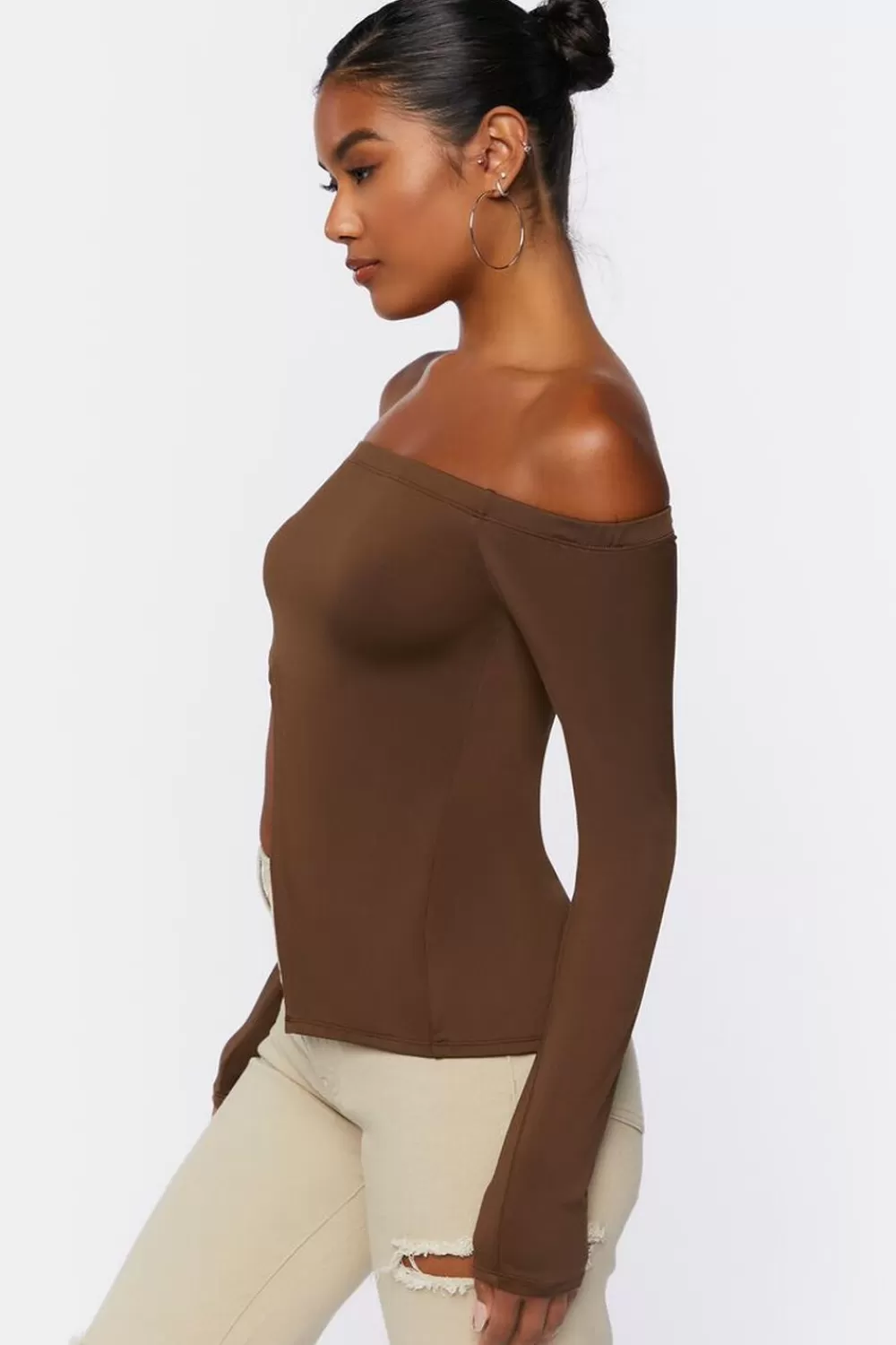 Forever 21 Asymmetrical Off-The-Shoulder Top | Women Tops