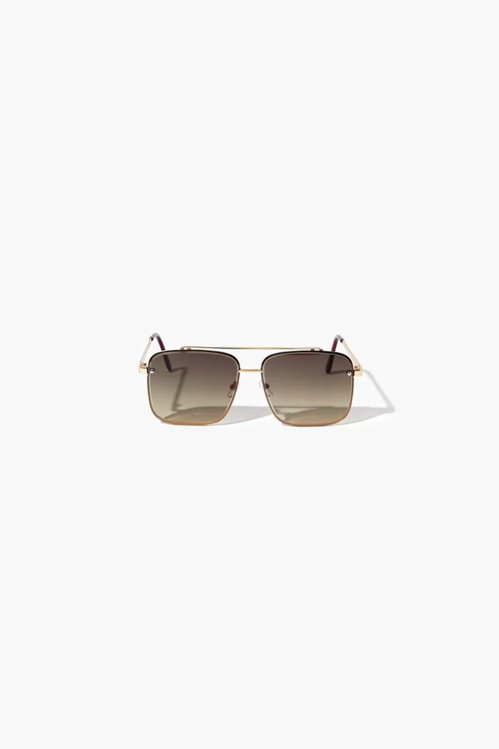 Sunglasses + Readers>Forever 21 Aviator Frame Sunglasses Gold/Brown