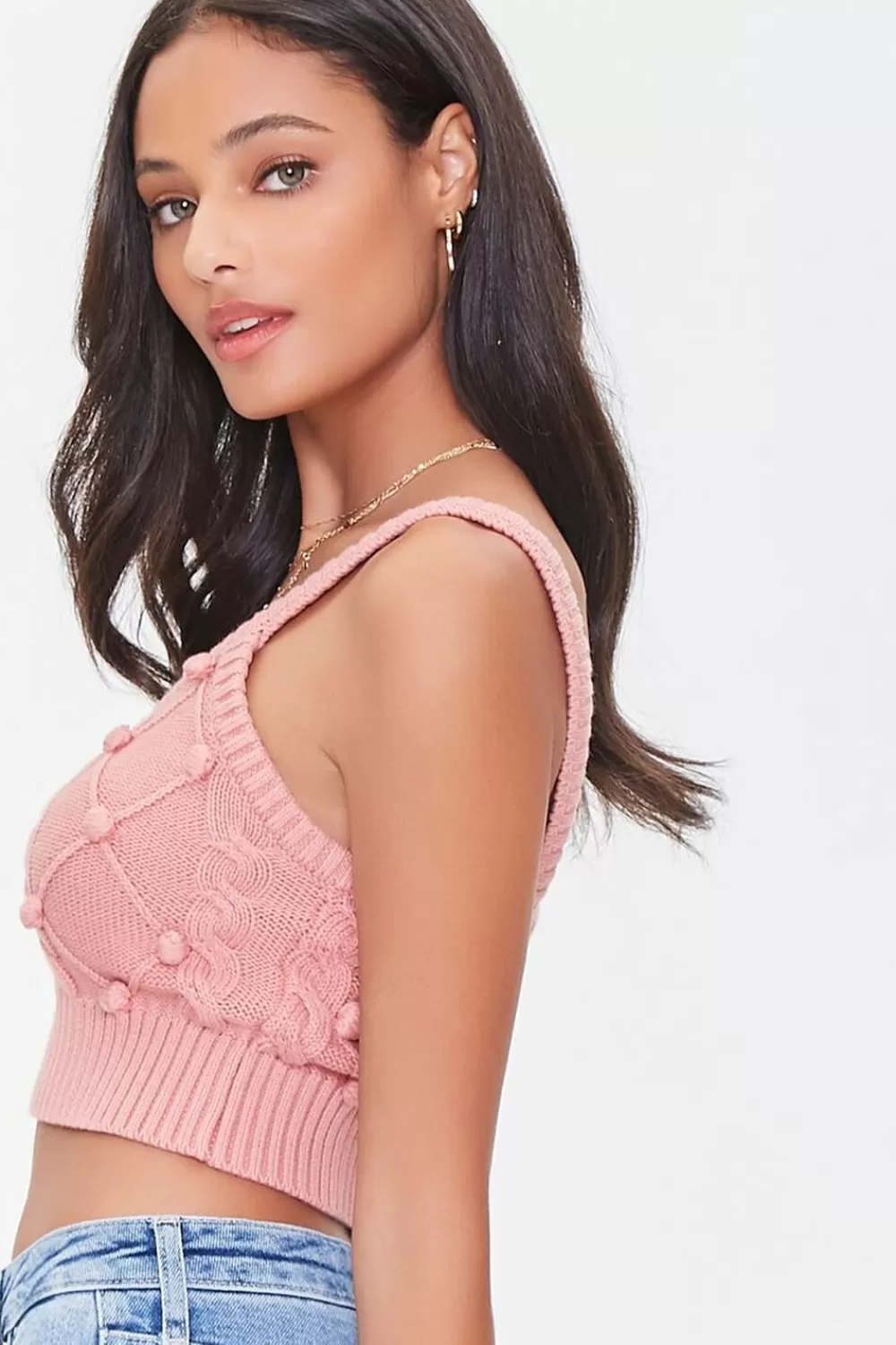 Forever 21 Ball Sweater-Knit Cropped Cami | Women Tops