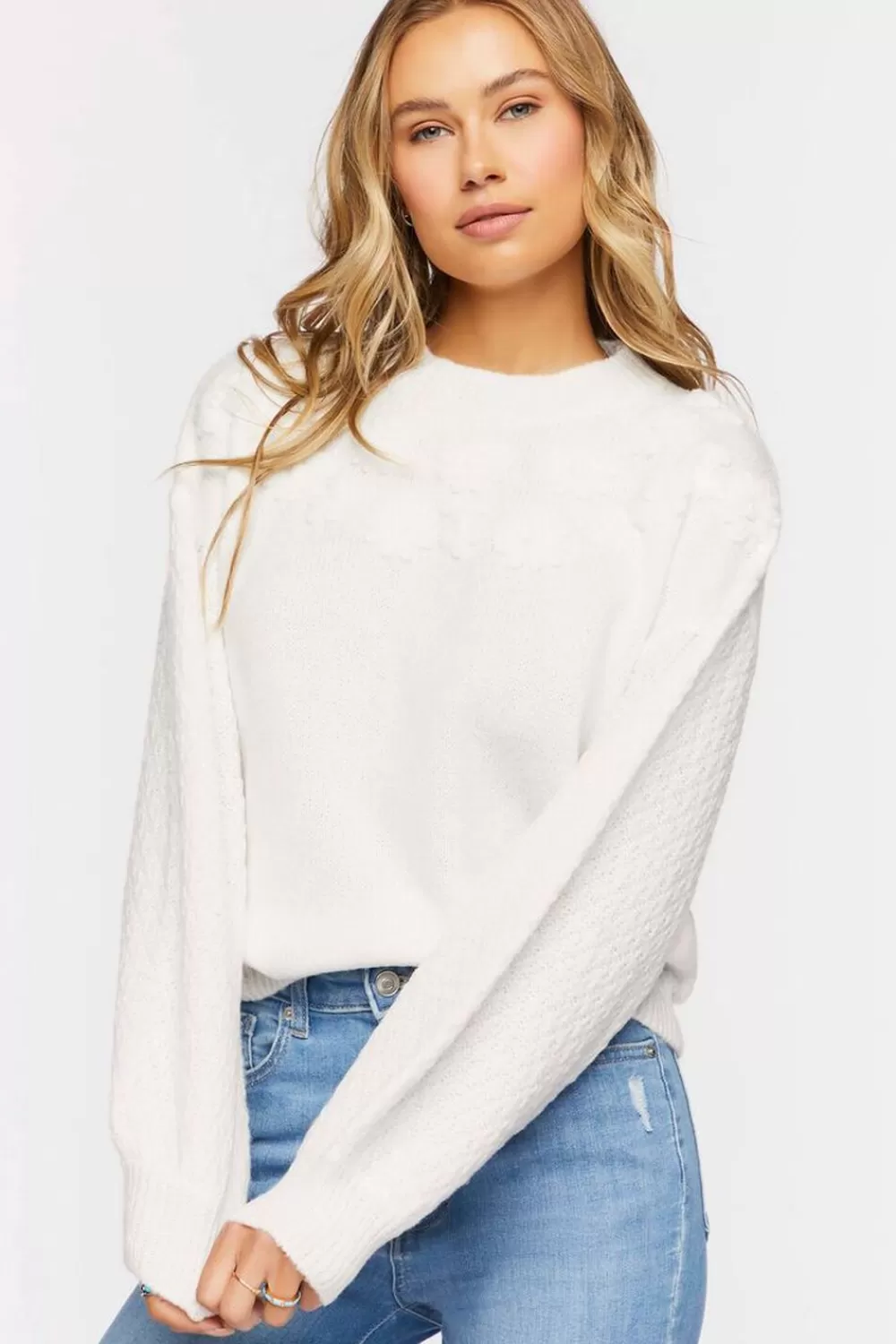 Forever 21 Balloon Sleeve Sweater-Knit Top | Women Tops