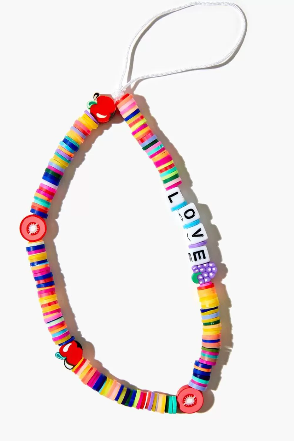 Electronics + Accessories>Forever 21 Beaded Love Phone Keychain Rainbow/Multi