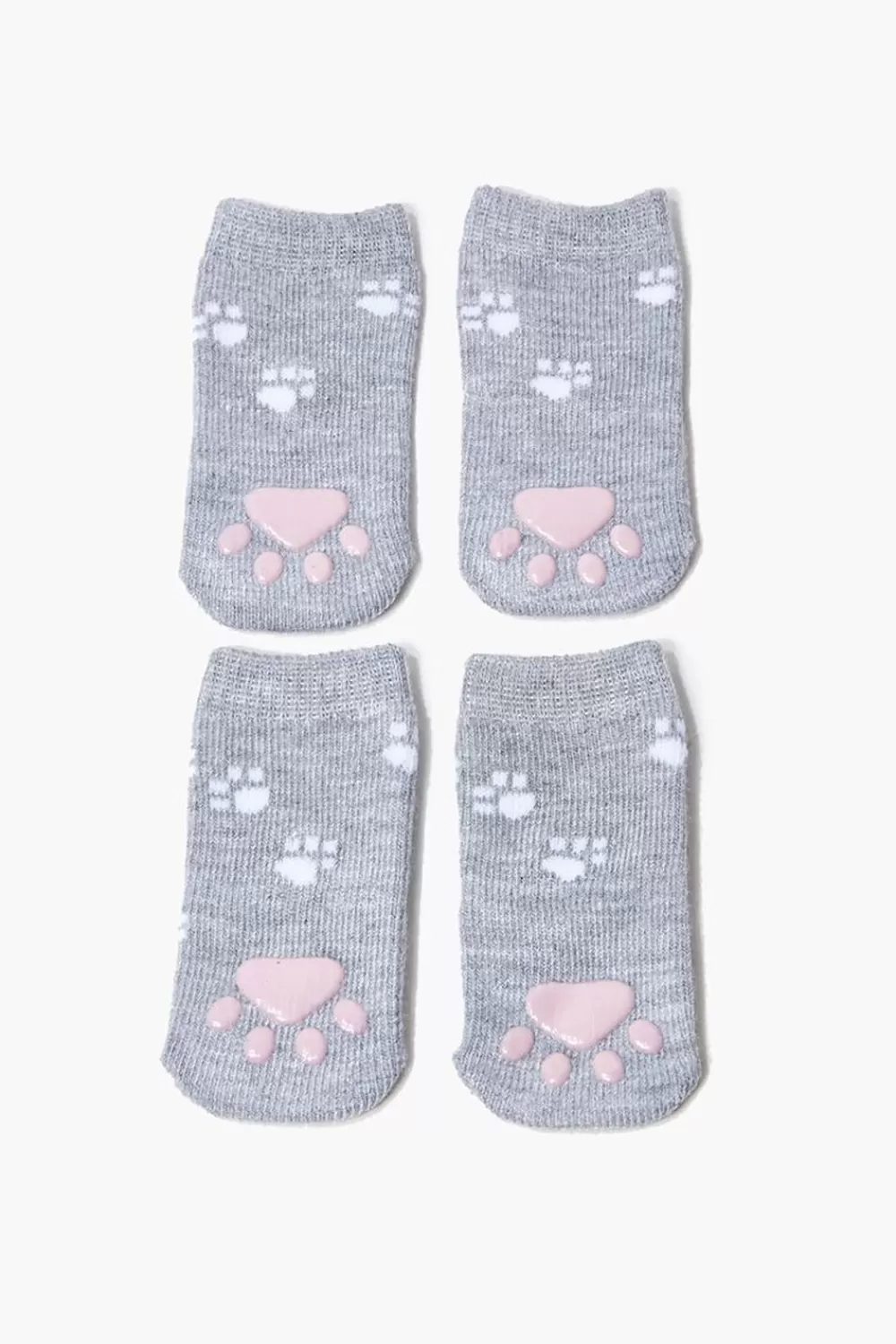 Socks + Tights>Forever 21 Blessed Graphic Crew & Dog Socks Set Grey/Multi