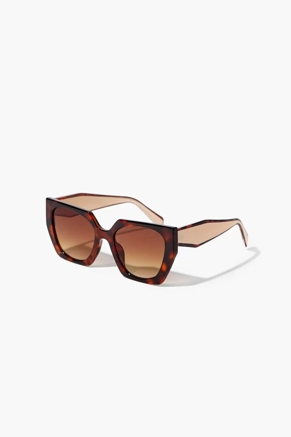 Sunglasses + Readers>Forever 21 Cat-Eye Frame Sunglasses Brown/Brown