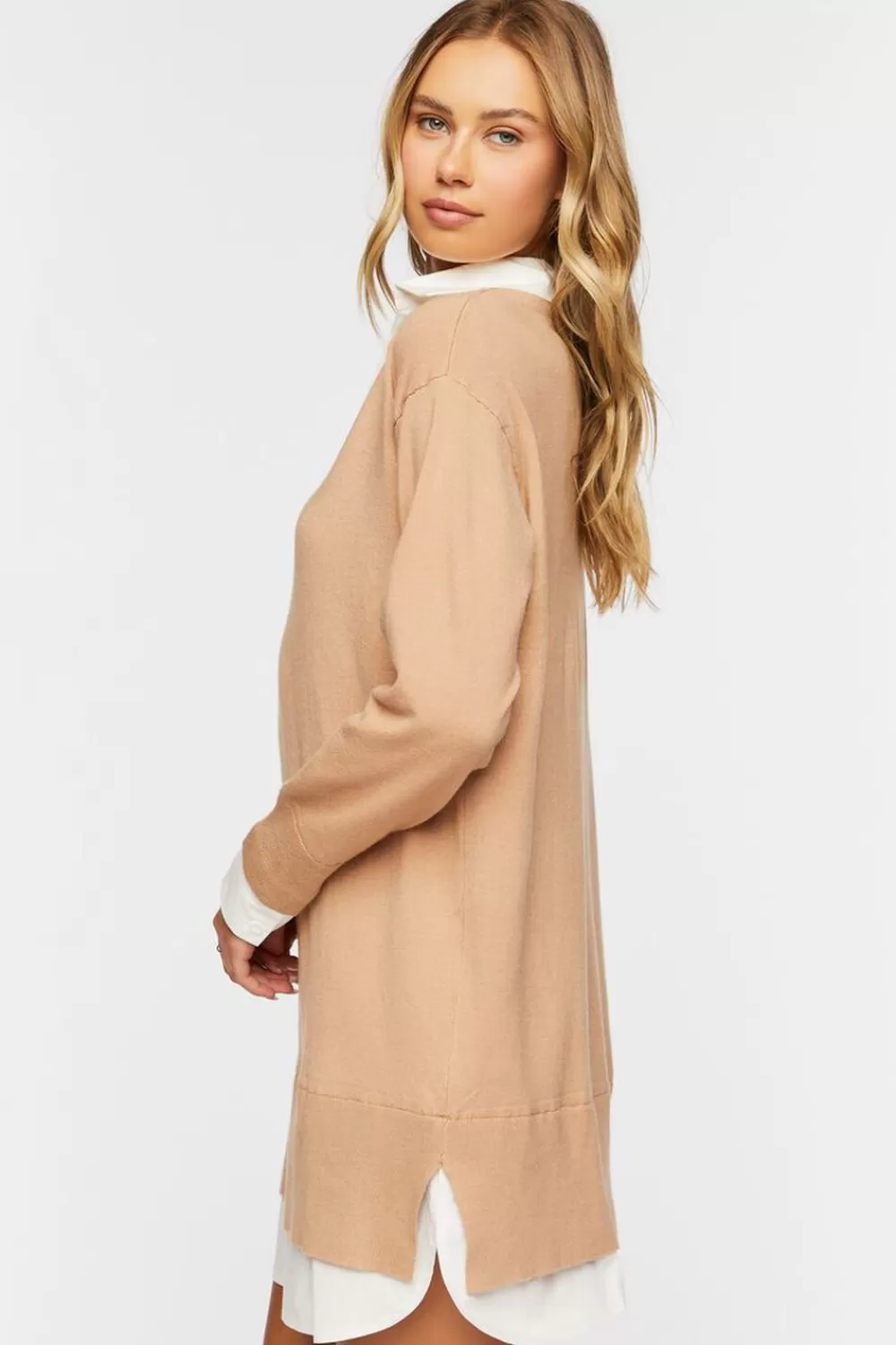 Forever 21 Combo Sweater Shirt Dress | Women Dresses