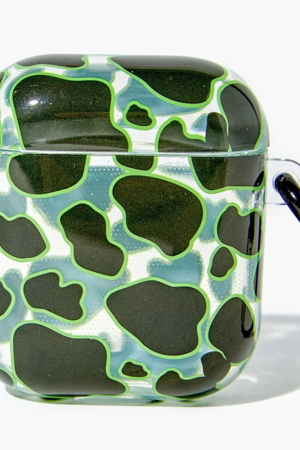 Electronics + Accessories>Forever 21 Cow Print Case For Airpods Green/Multi