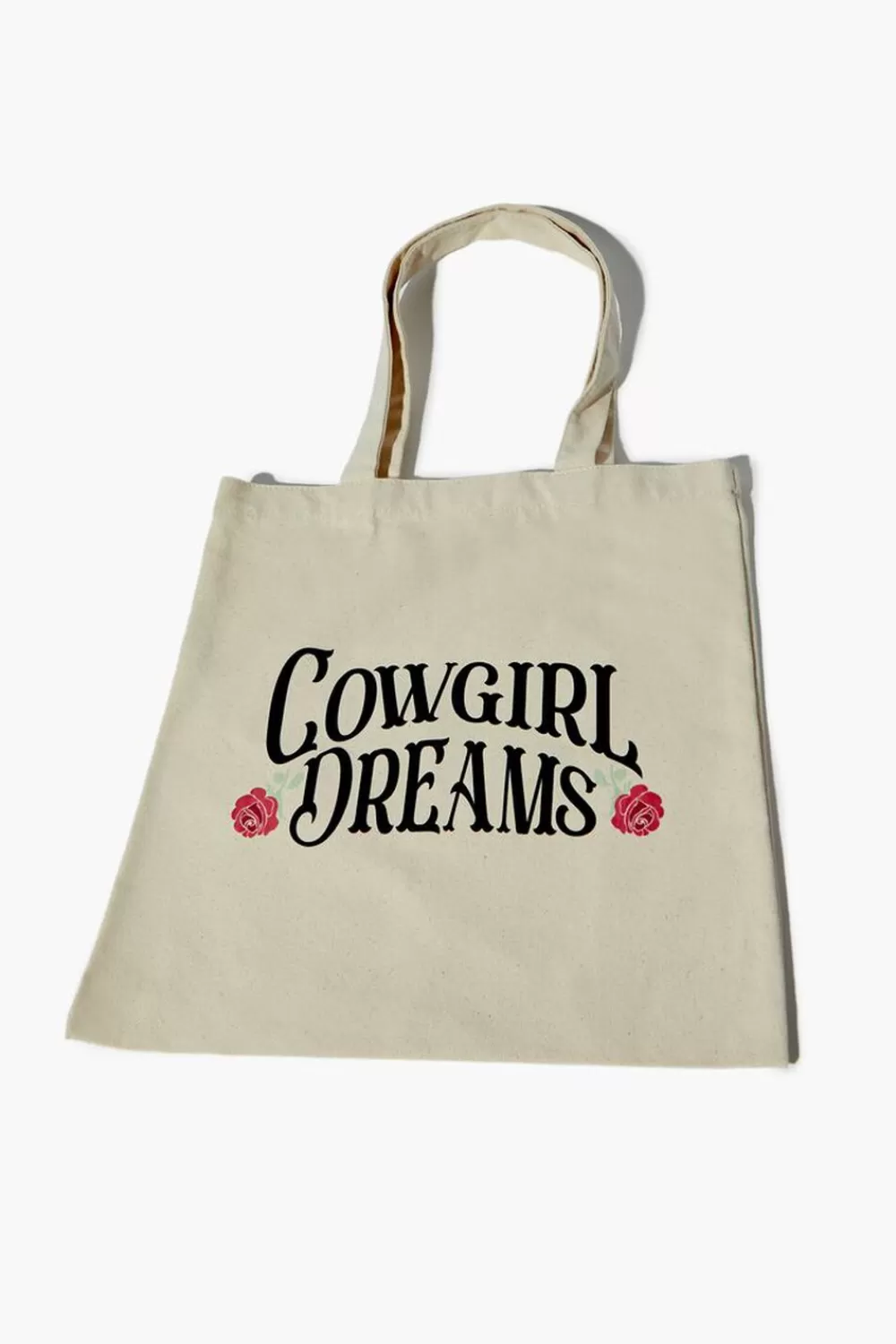 Bags + Backpacks>Forever 21 Cowgirl Dreams Graphic Tote Bag Natural/Multi