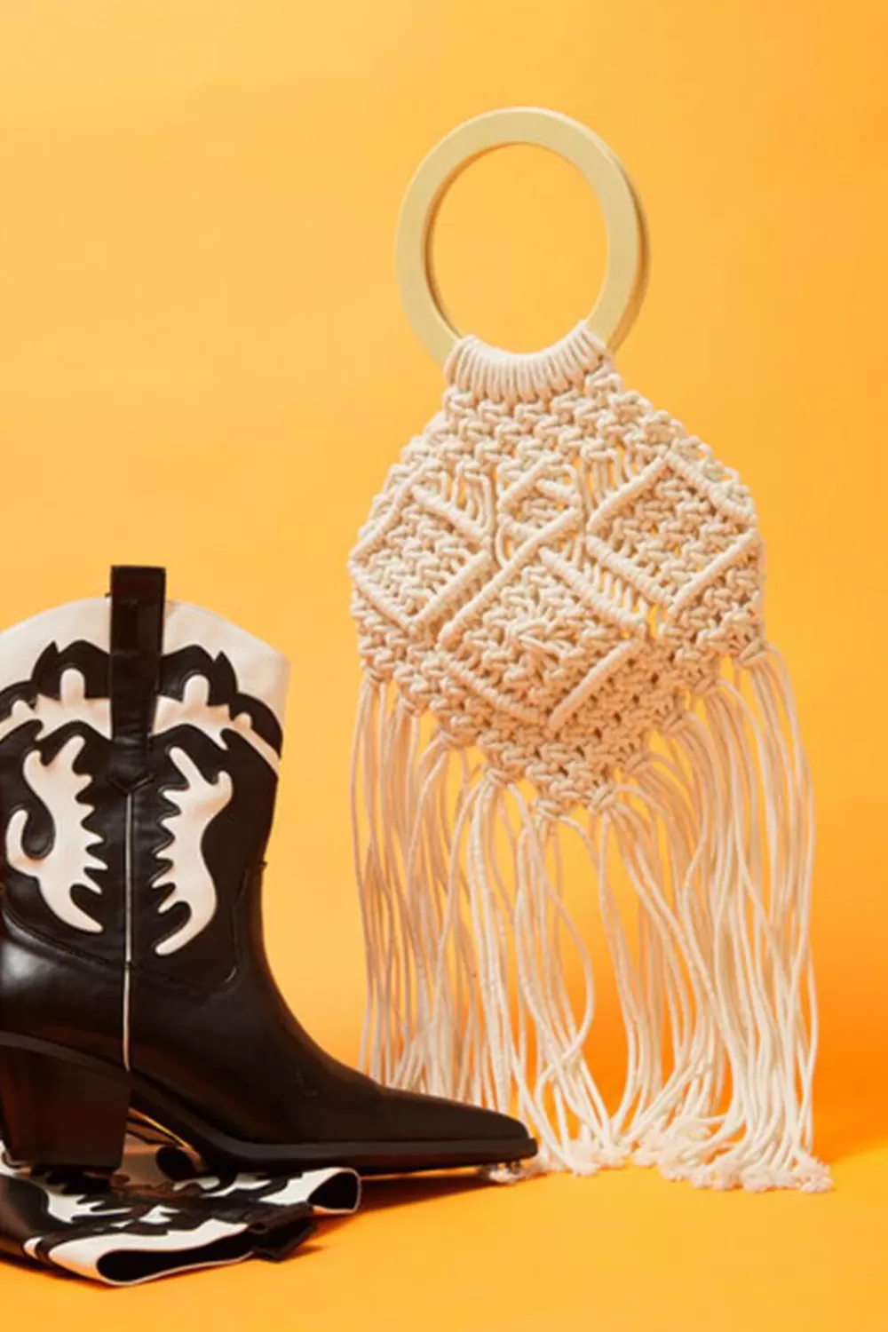Bags + Backpacks>Forever 21 Crochet O-Ring Handbag Cream