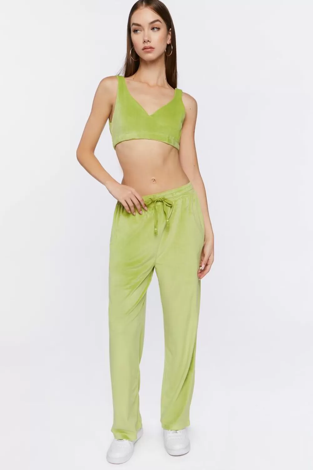 Forever 21 Crop Top & Drawstring Pants Set | Women Tops