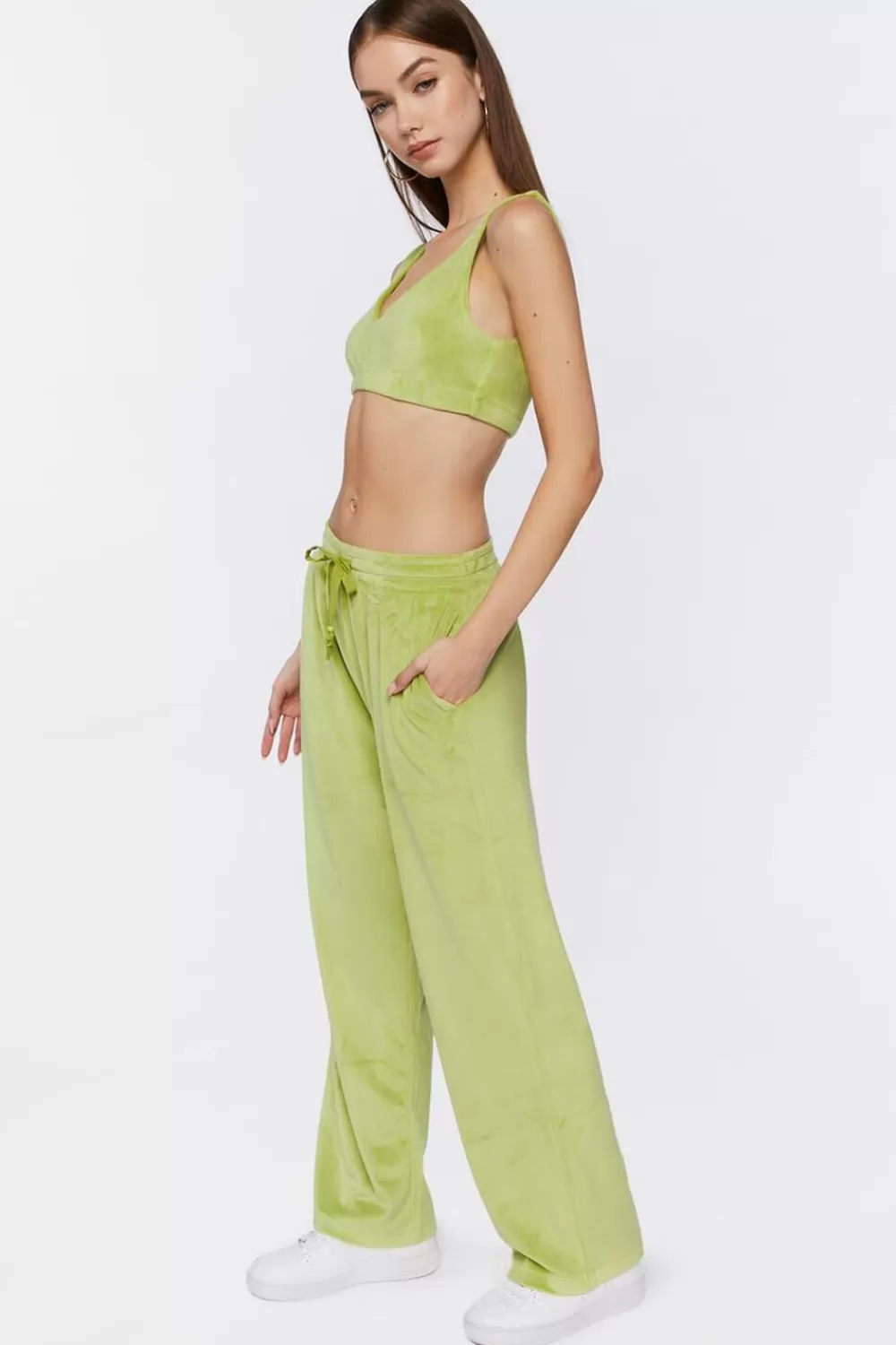 Forever 21 Crop Top & Drawstring Pants Set | Women Tops