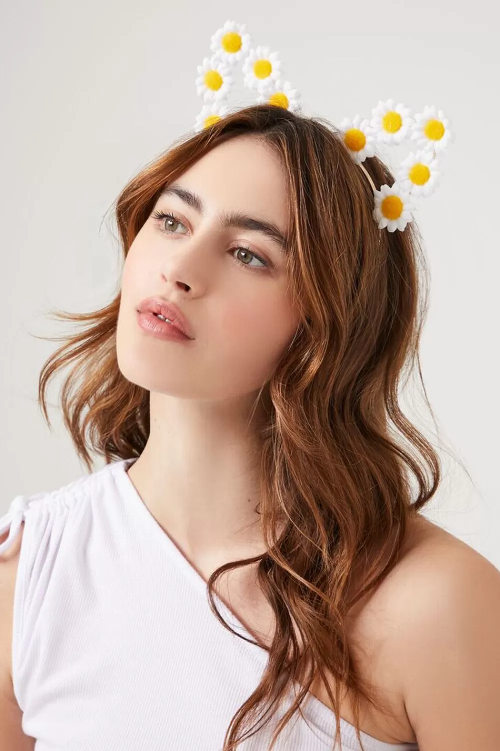 Hair Accessories>Forever 21 Daisy Cat Ear Headband Yellow/Multi