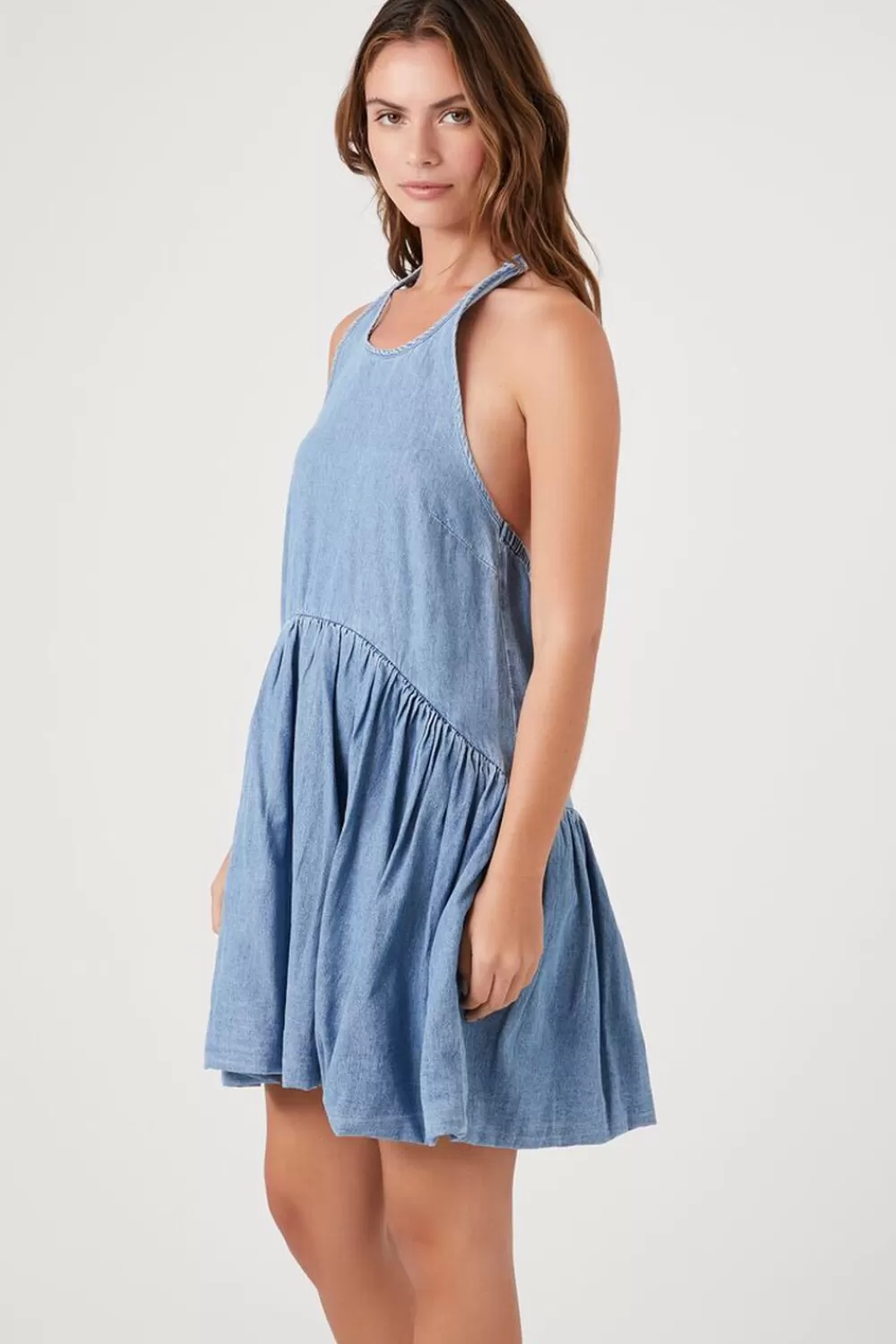 Forever 21 Denim Halter Mini Dress | Women Dresses