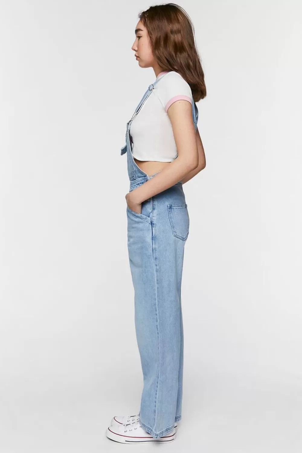 Forever 21 Denim Zip-Pocket Straight-Leg Overalls | Women Dresses