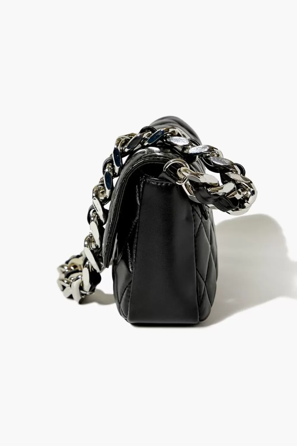 Bags + Backpacks>Forever 21 Diamond Quilted Crossbody Bag Black