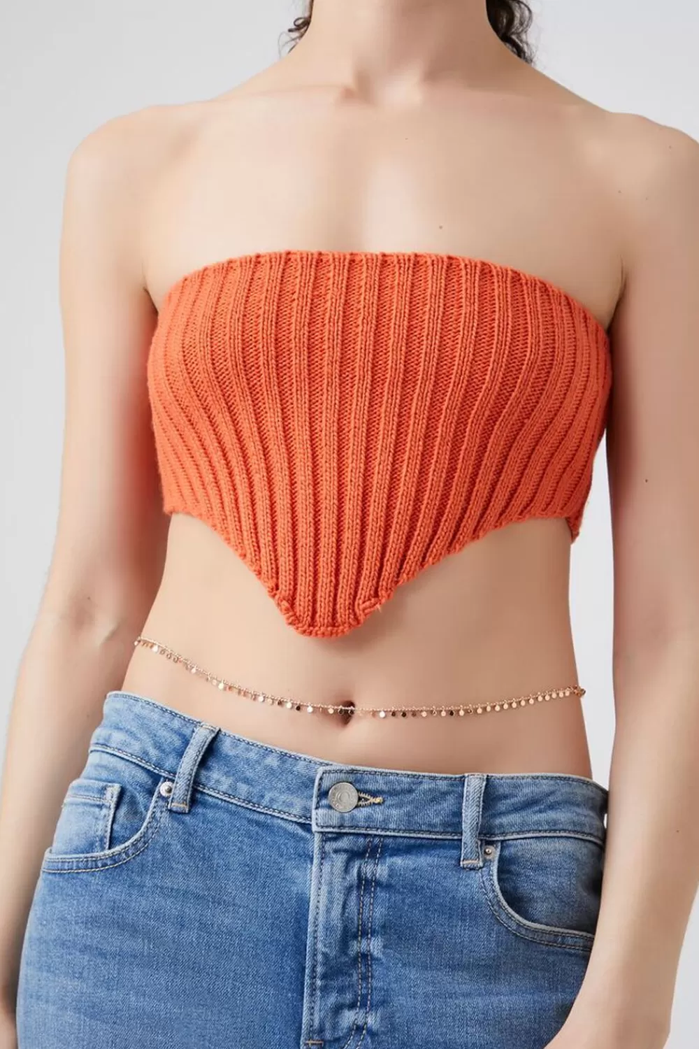 Body Jewelry>Forever 21 Disc Charm Belly Chain Gold