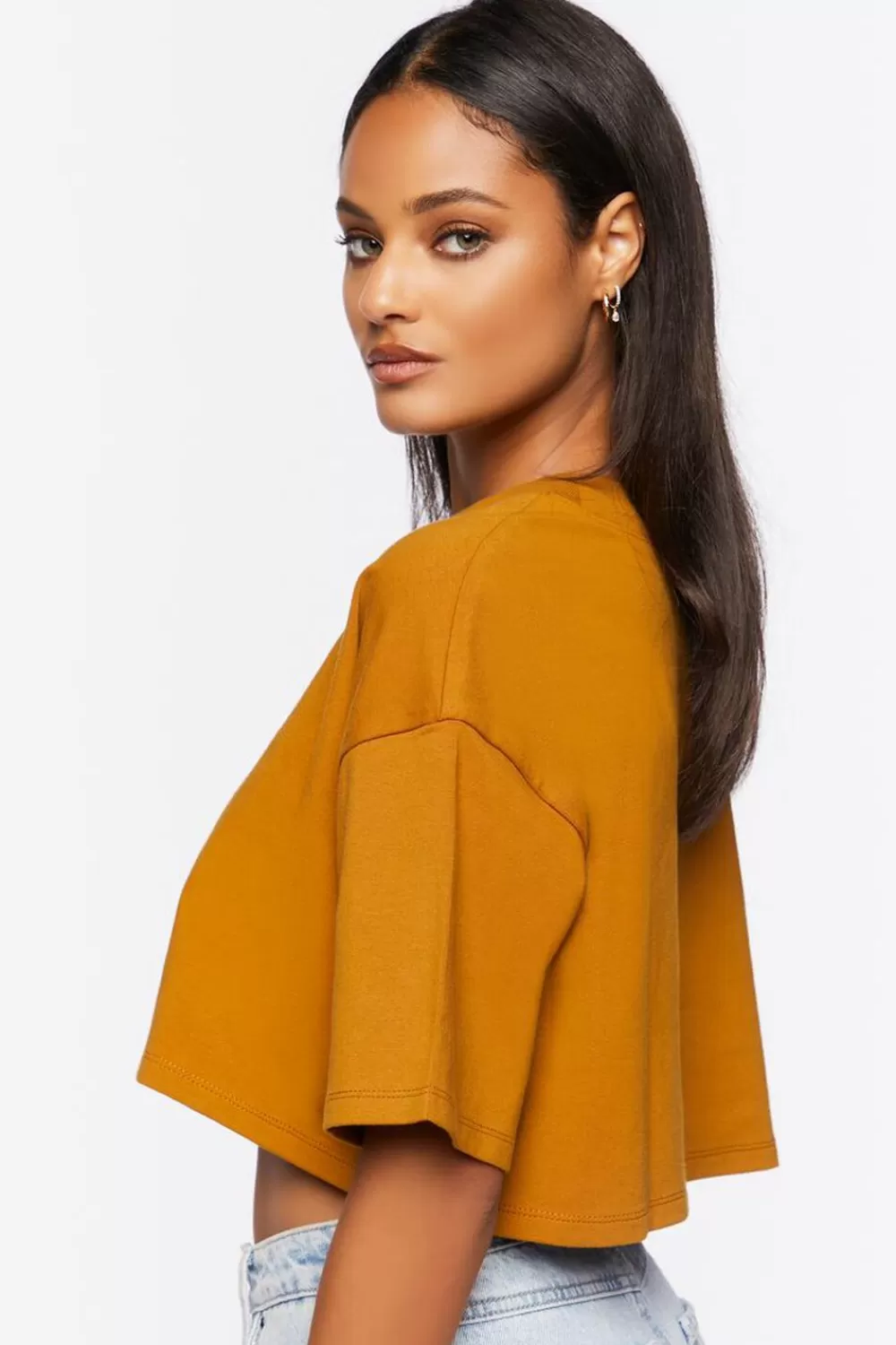 Forever 21 Drop-Sleeve Cropped Tee | Women Tops