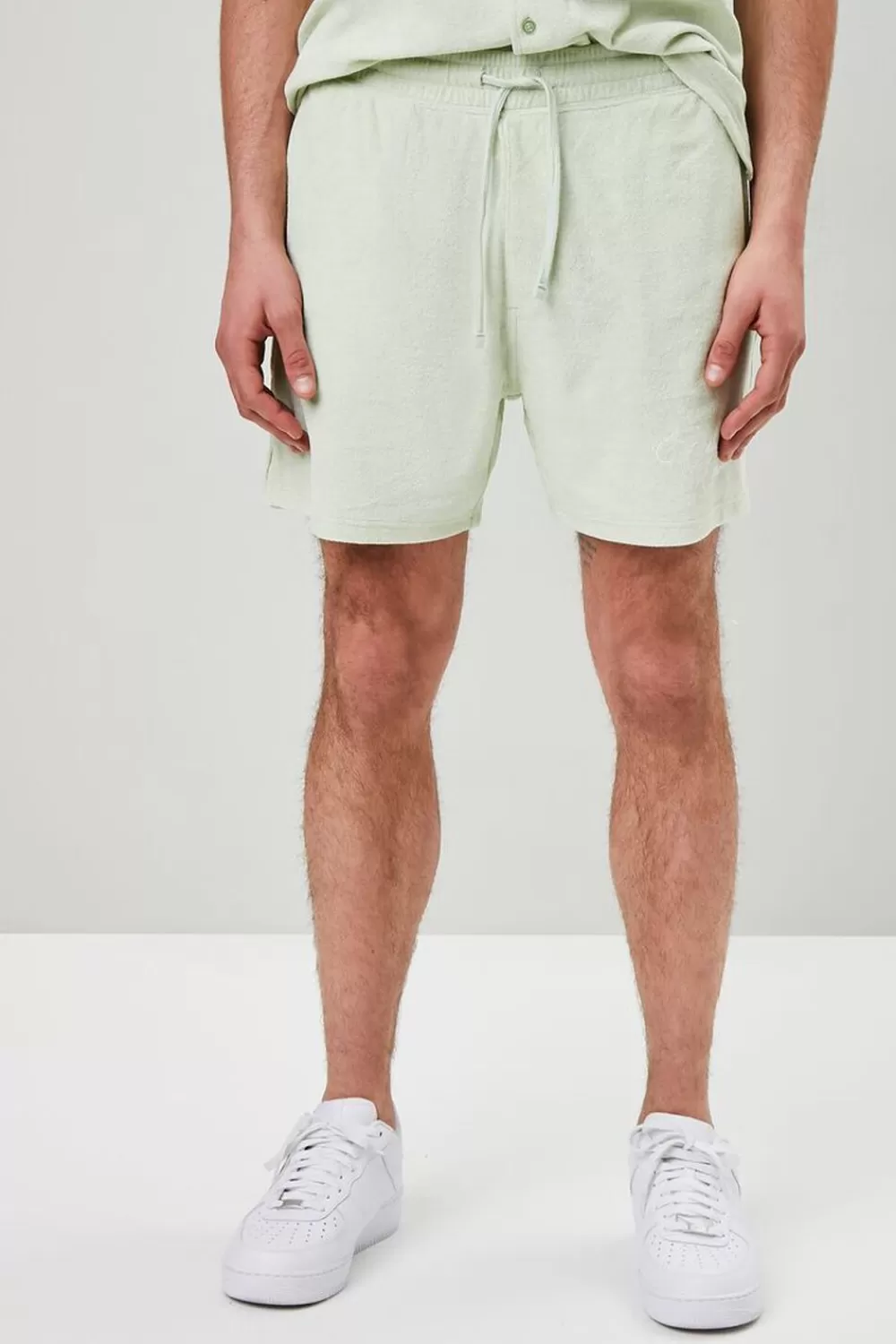 Matching Sets>Forever 21 Embroidered Casbah Palace Shorts Mint/White
