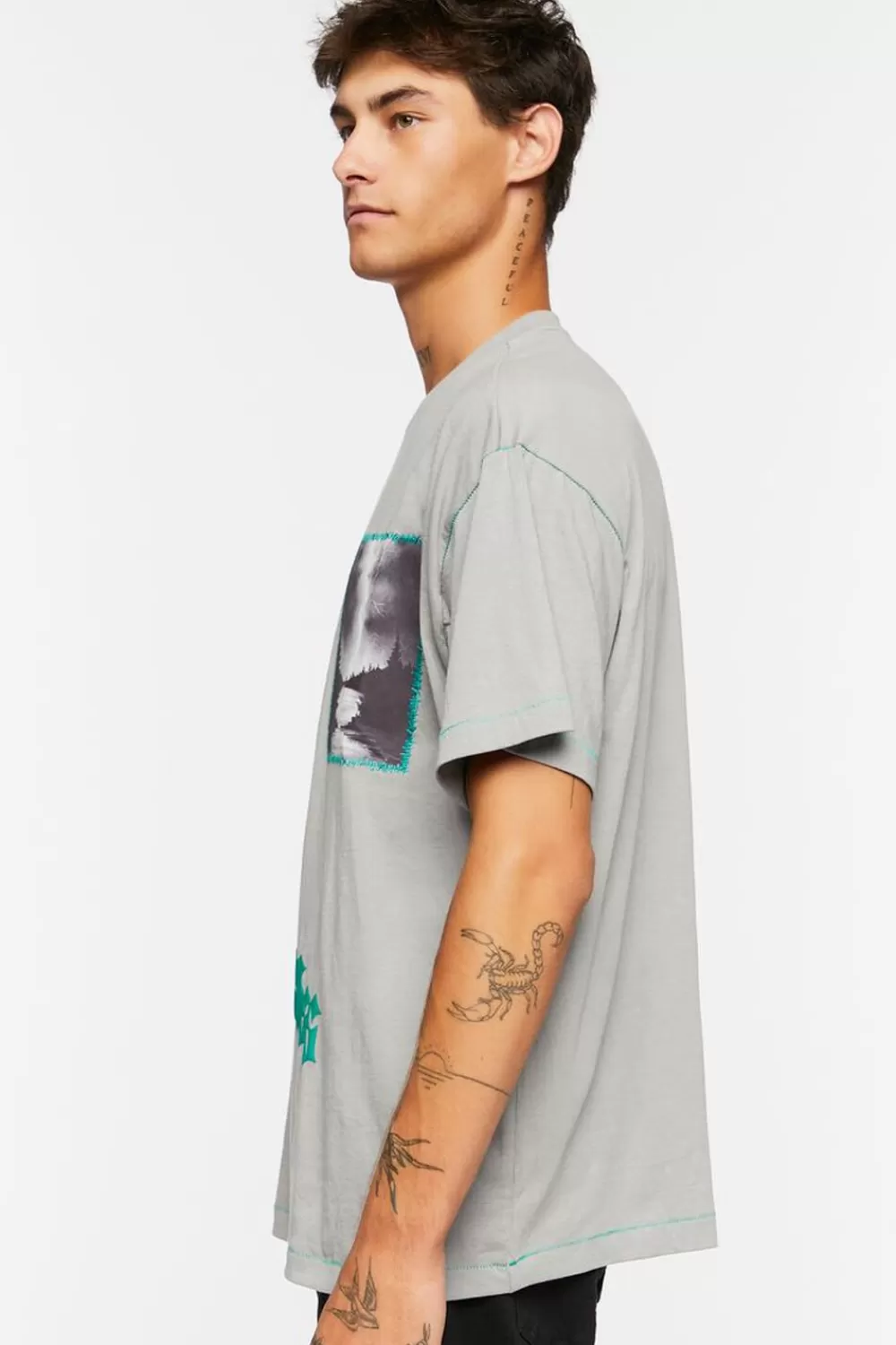 Graphic Tees>Forever 21 Eternal Bliss Graphic Tee Grey/Multi