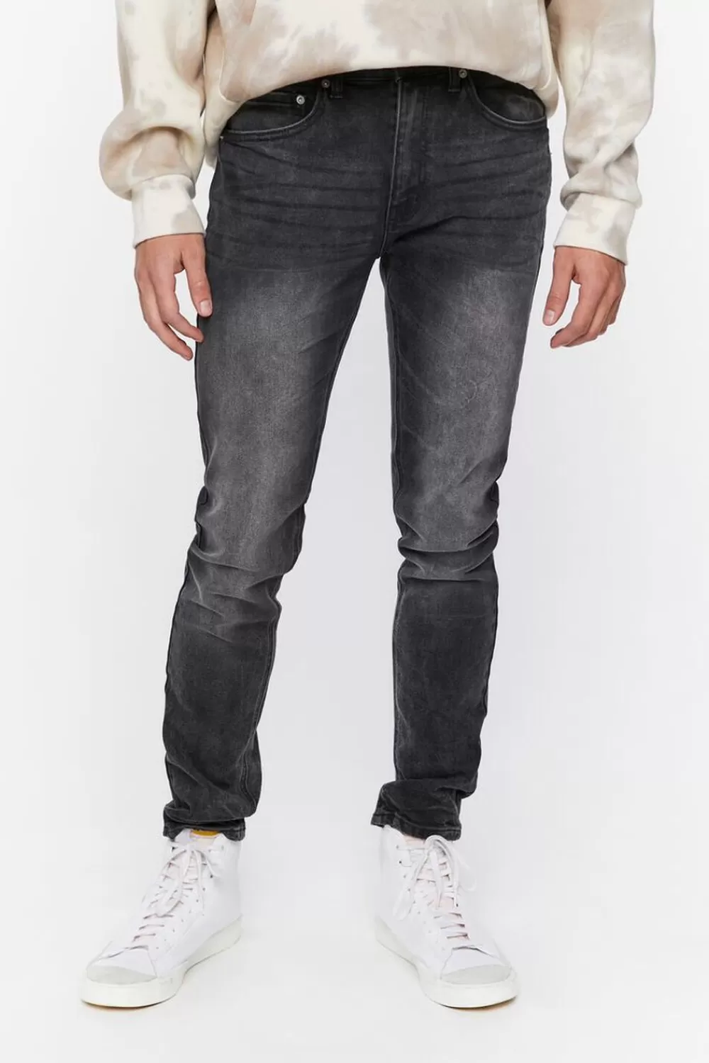 Jeans + Denim>Forever 21 Faded Skinny Jeans Washed Black