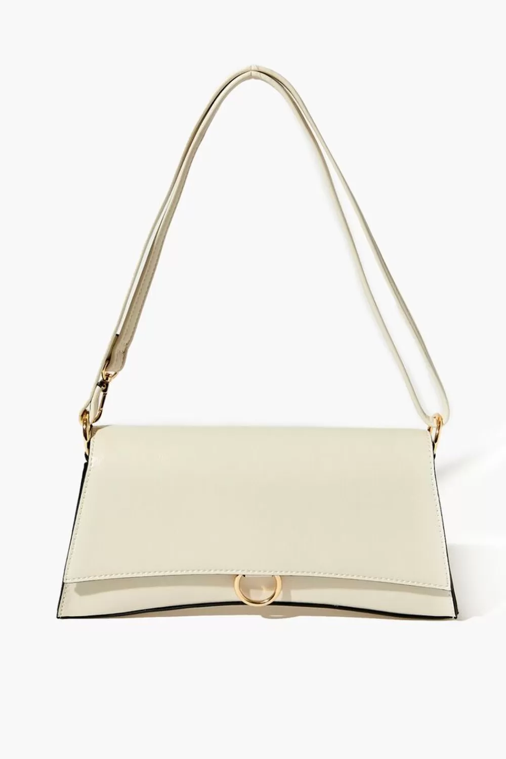 Bags + Backpacks>Forever 21 Faux Leather O-Ring Crossbody Bag Cream