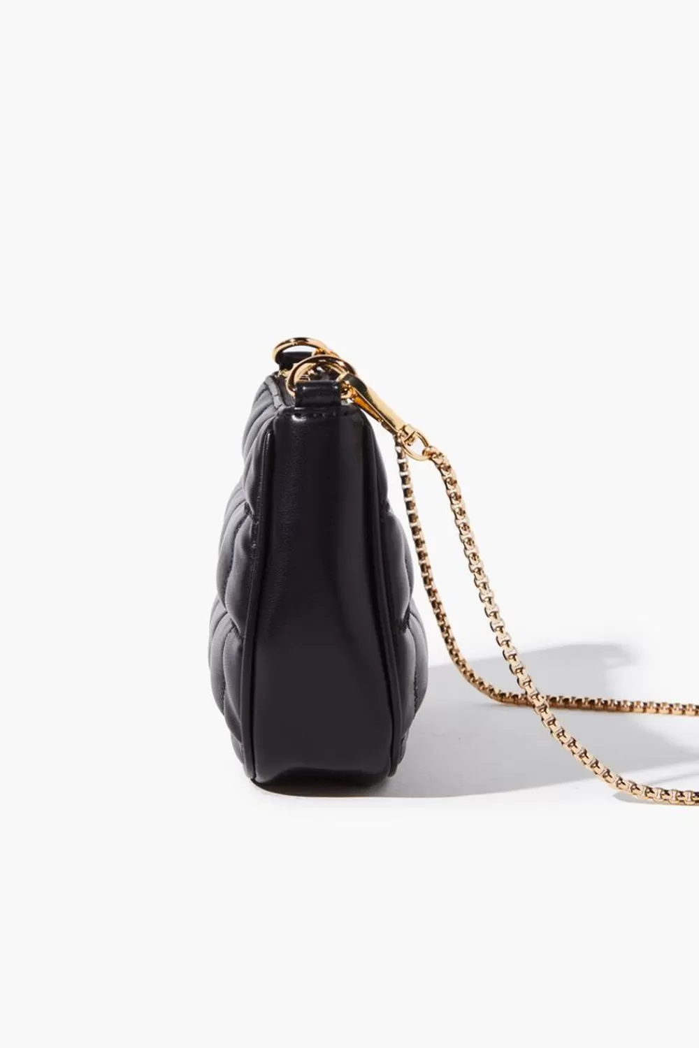 Bags + Backpacks>Forever 21 Faux Leather Quilted Crossbody Bag Black