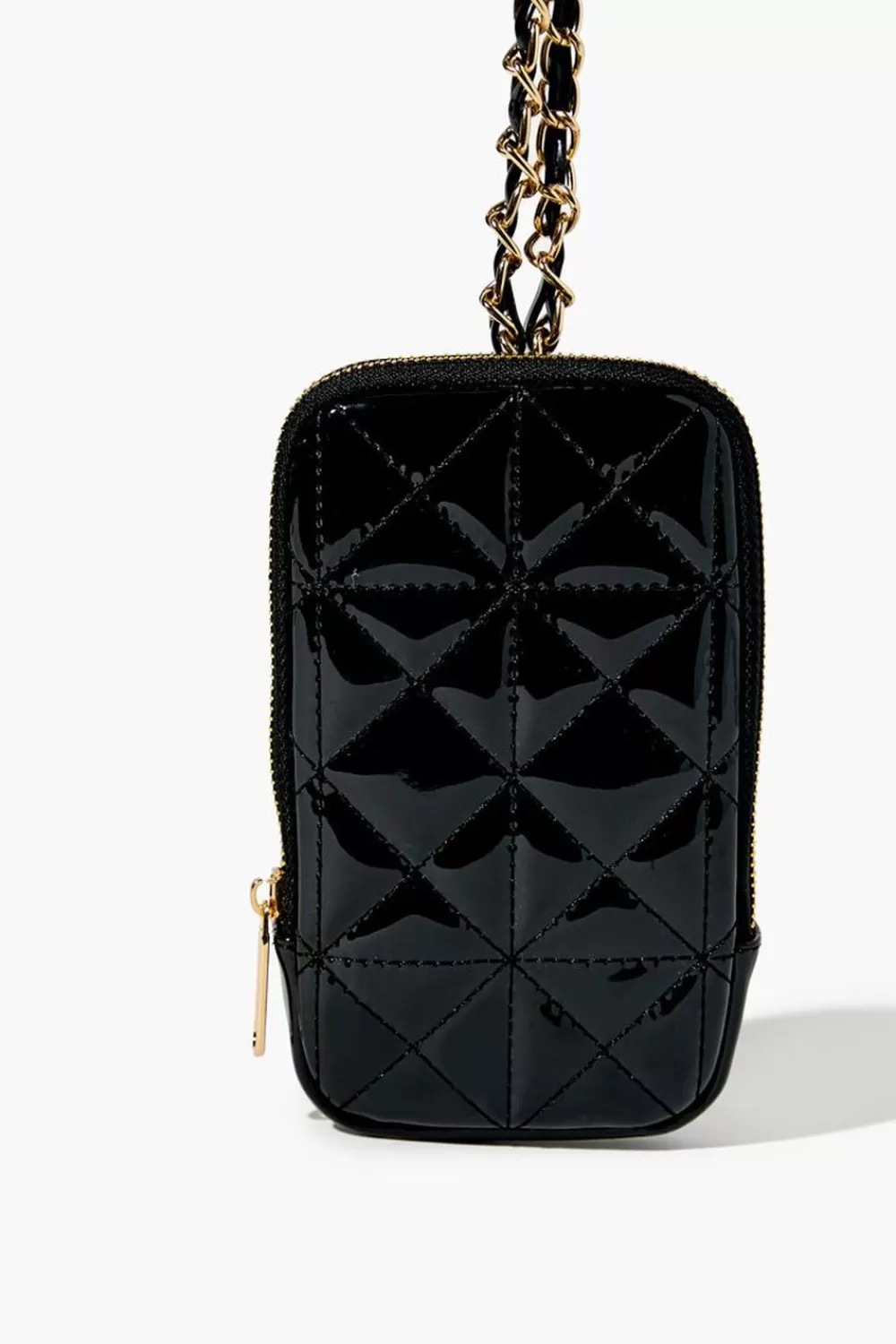 Bags + Backpacks>Forever 21 Faux Patent Leather Mini Crossbody Bag Black