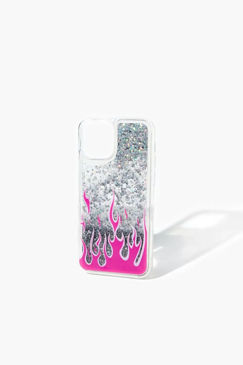 Electronics + Accessories>Forever 21 Flame Glitter Case For Iphone 12 Pink/Multi