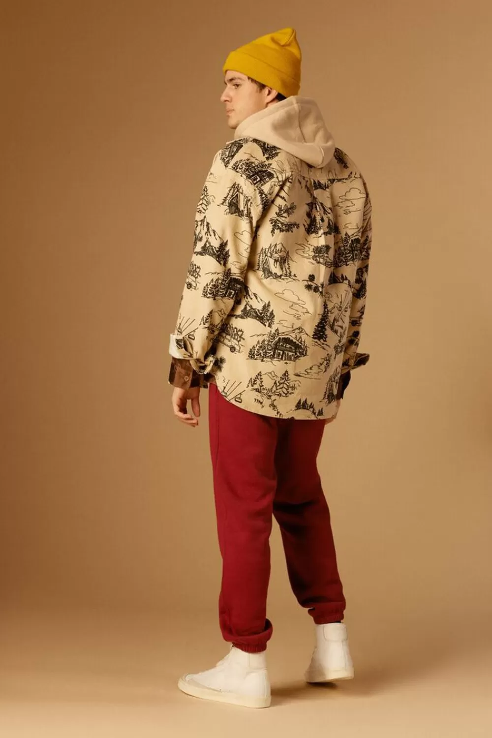 Matching Sets>Forever 21 Fleece Drawstring Joggers Burgundy