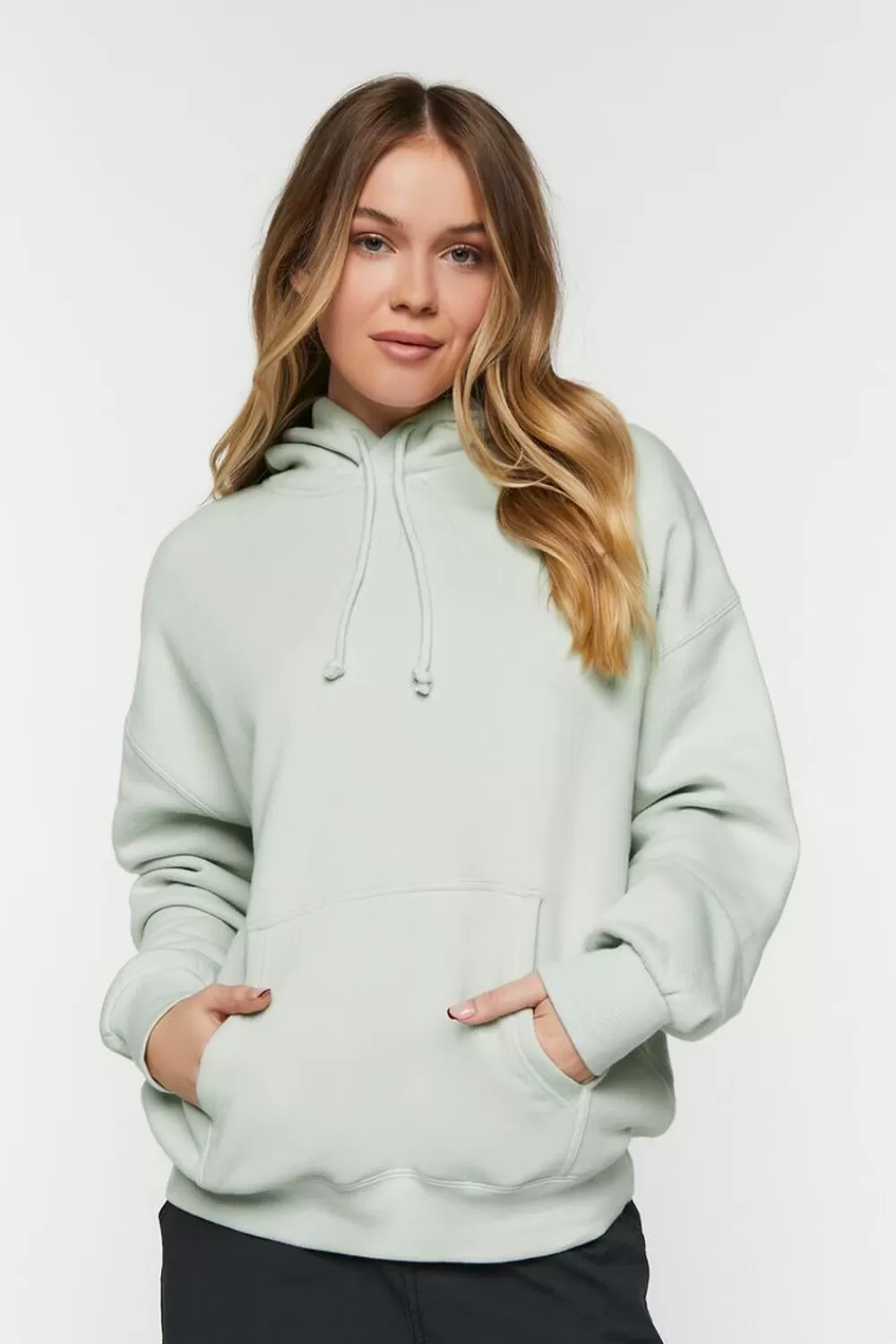 Forever 21 Fleece Knotted Drawstring Hoodie | Women Tops