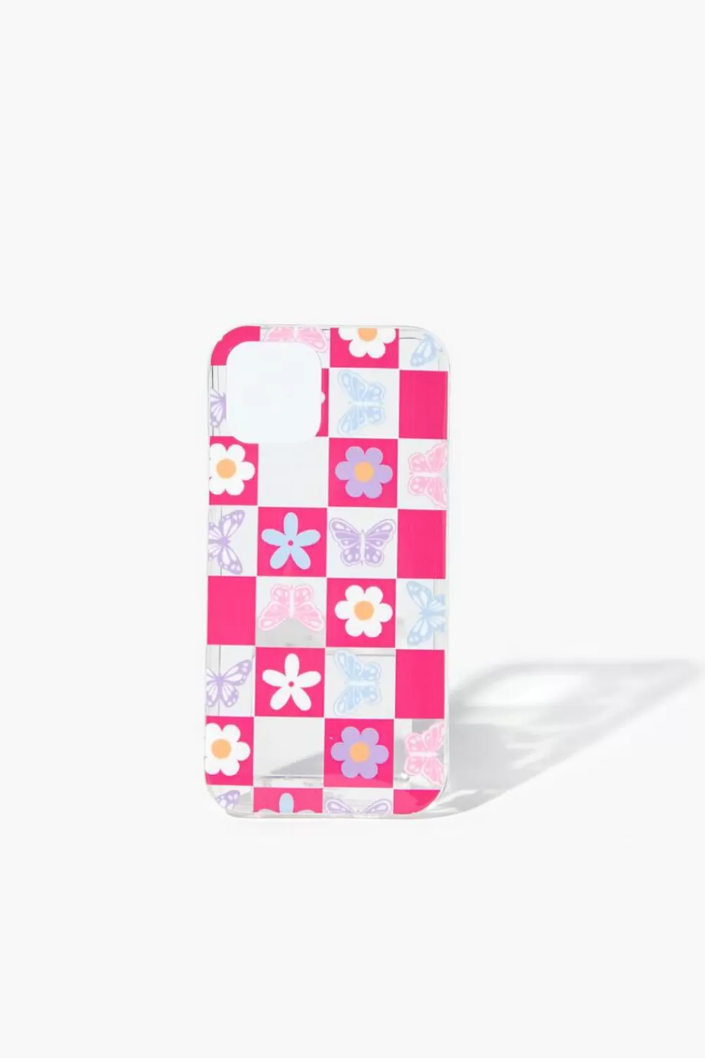 Electronics + Accessories>Forever 21 Floral Checkered Case For Iphone 12 Pink/Multi