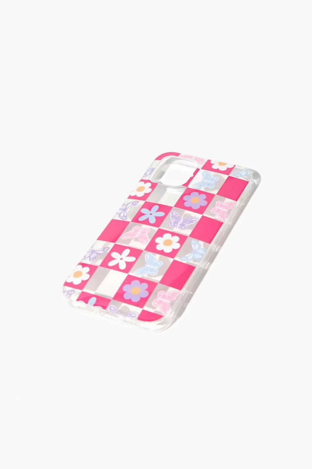 Electronics + Accessories>Forever 21 Floral Checkered Case For Iphone 12 Pink/Multi