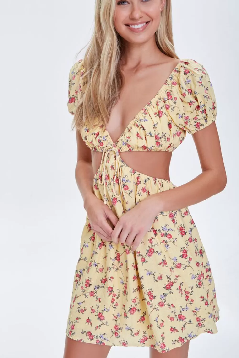 Forever 21 Floral Cutout Mini Dress | Women Dresses