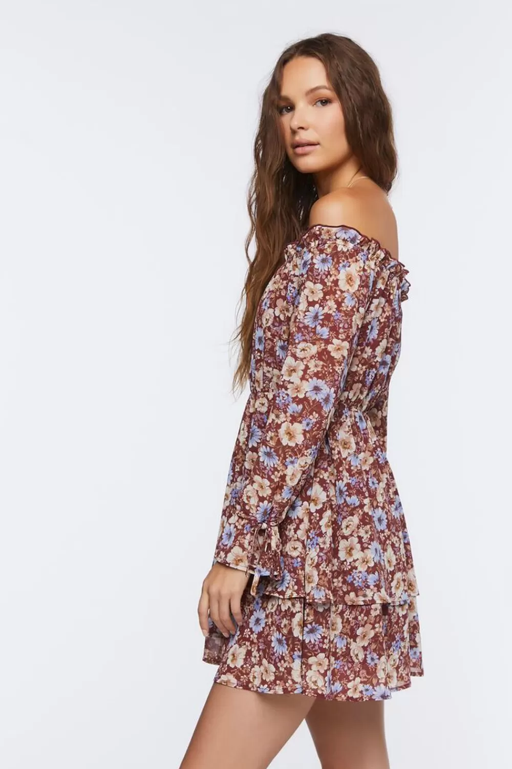 Forever 21 Floral Off-The-Shoulder Mini Dress | Women Dresses