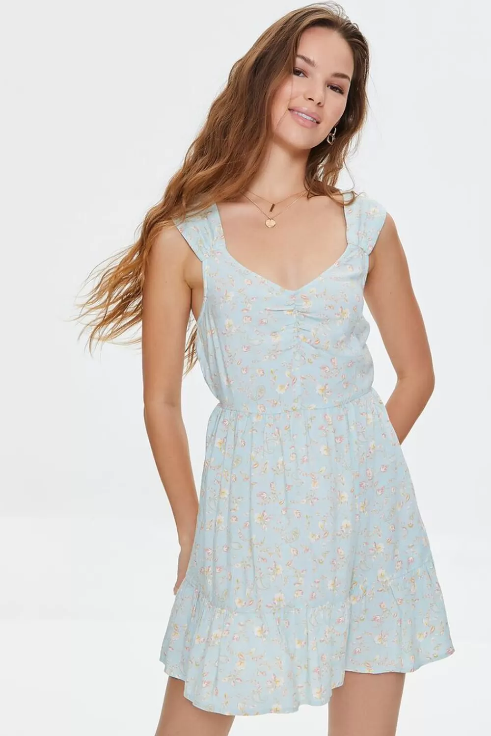 Forever 21 Floral Print Cutout Mini Dress | Women Dresses