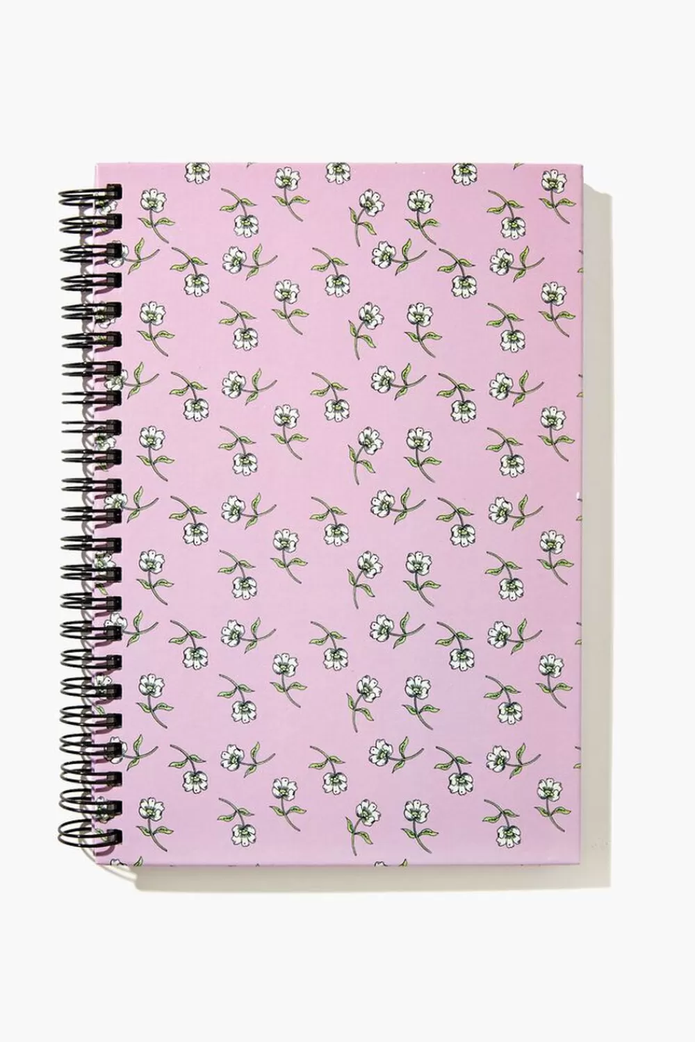 Fun + Games>Forever 21 Floral Print Spiral Journal Purple