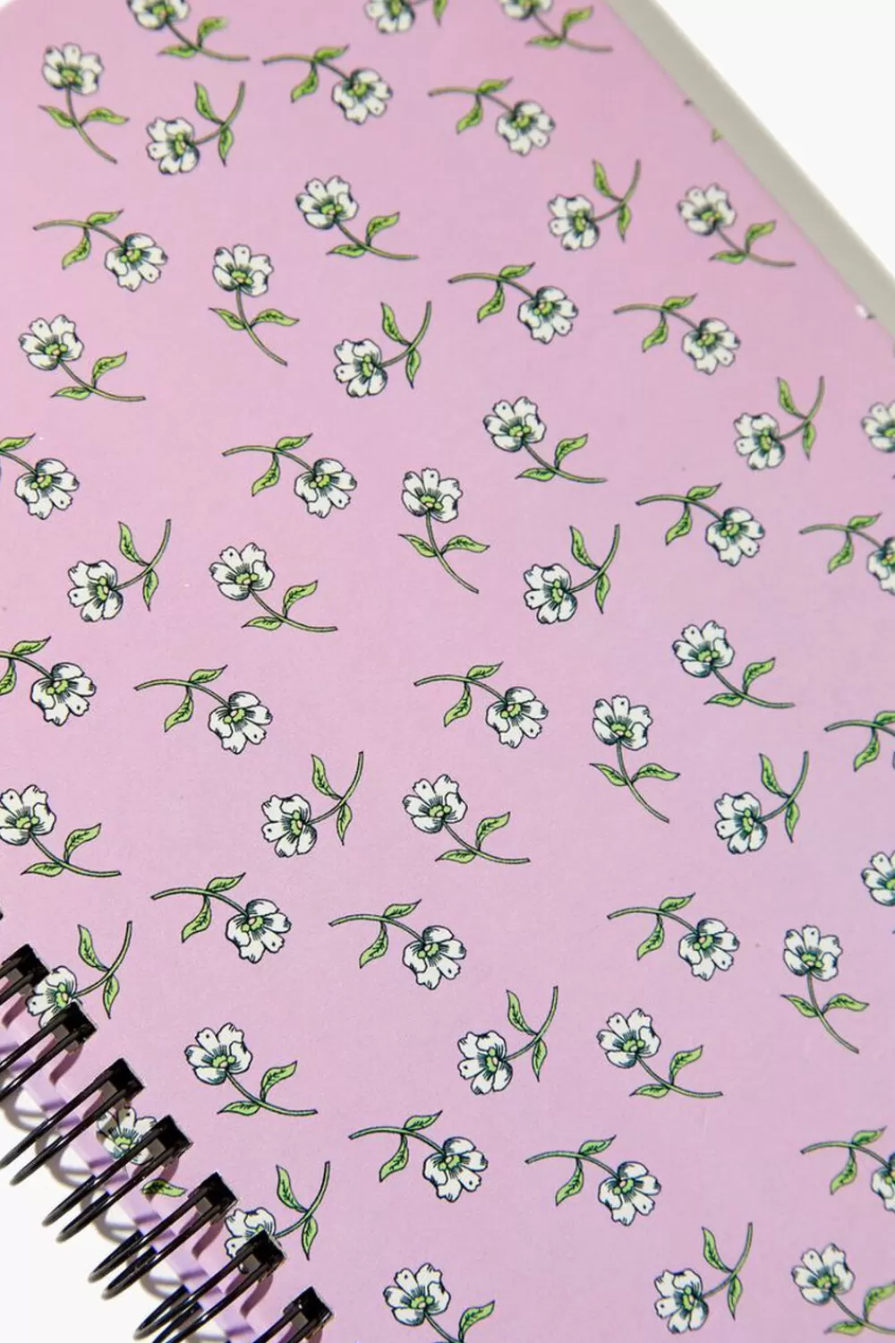 Fun + Games>Forever 21 Floral Print Spiral Journal Purple