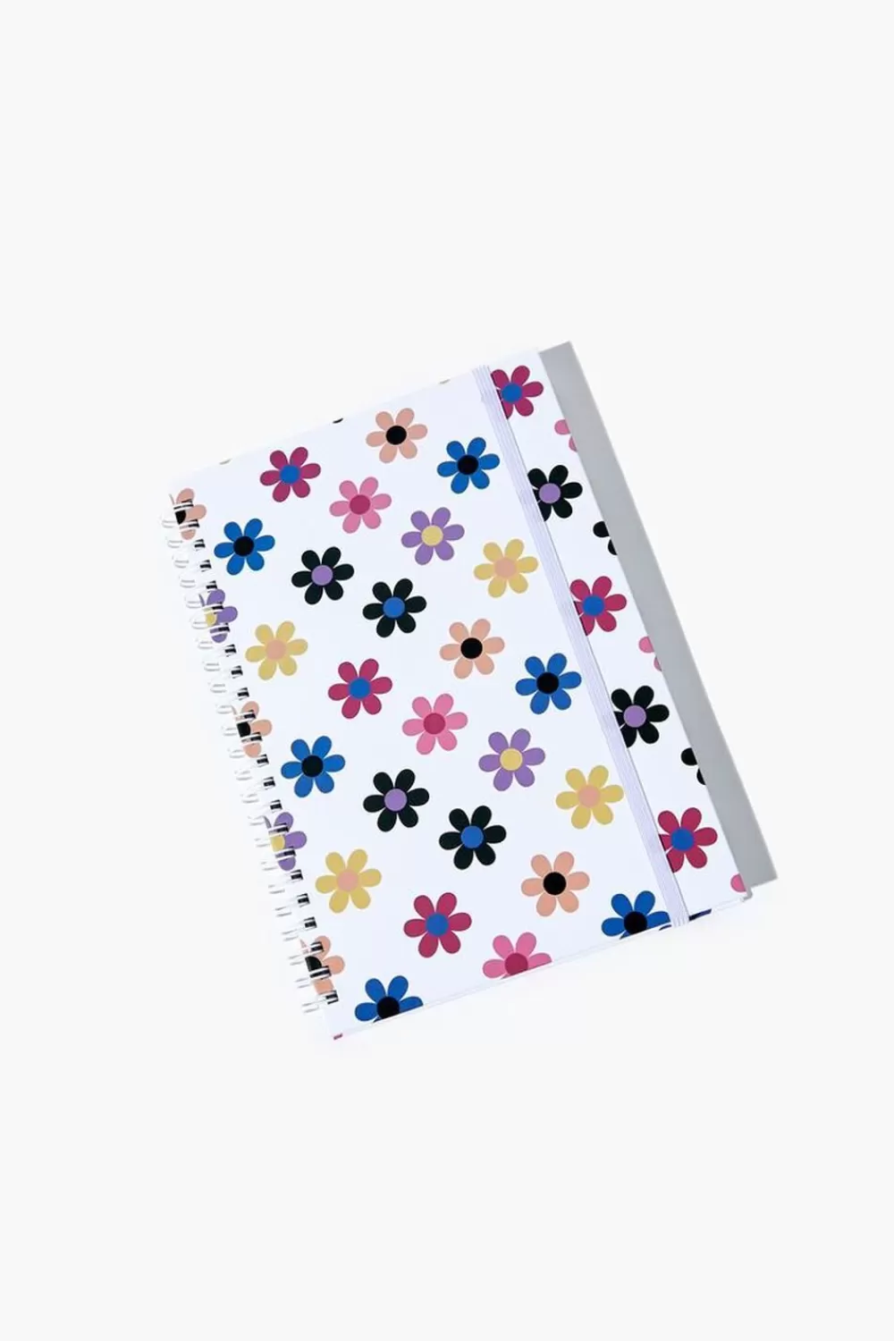 Fun + Games>Forever 21 Floral Print Spiral Notebook White