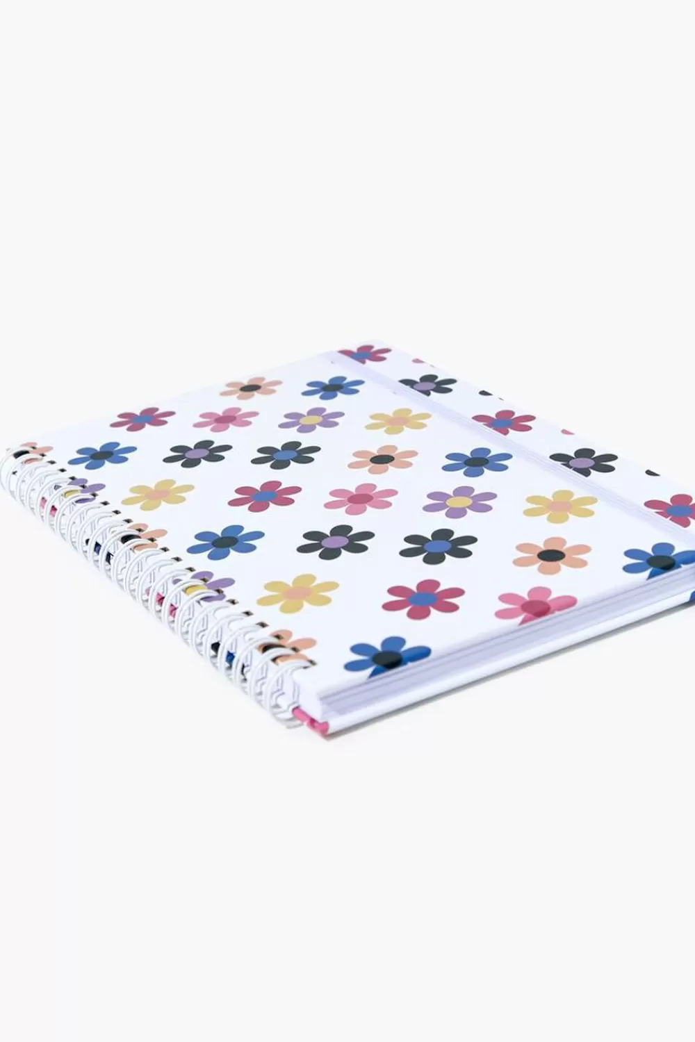 Fun + Games>Forever 21 Floral Print Spiral Notebook White