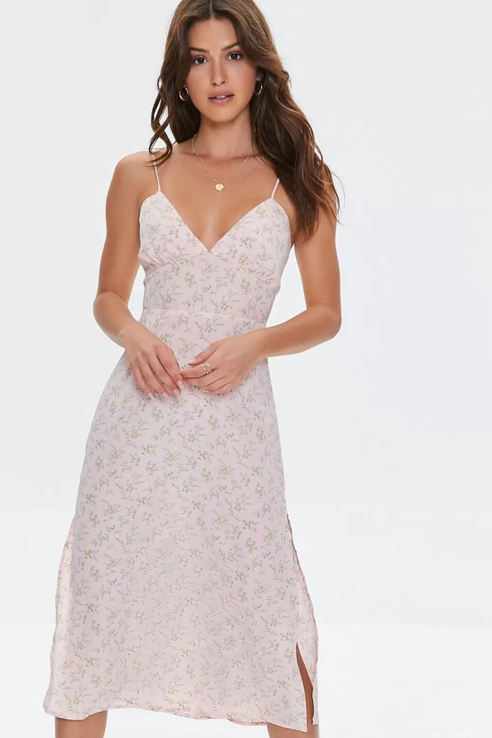 Forever 21 Floral Print Tie-Back Midi Dress | Women Dresses