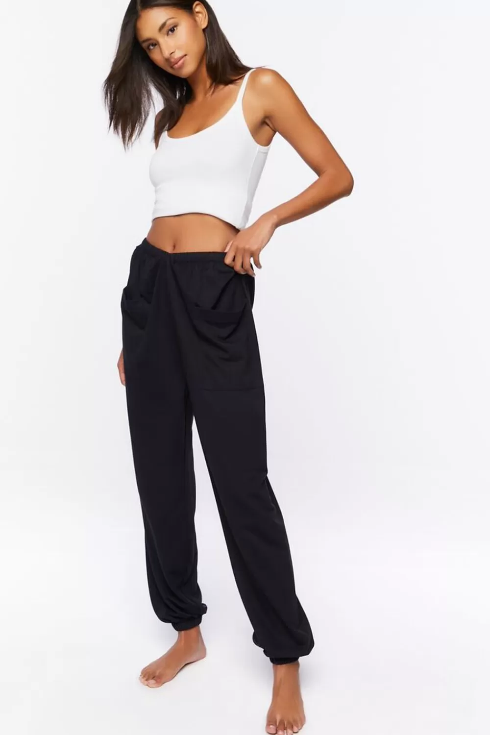 Loungewear>Forever 21 French Terry Lounge Joggers Black