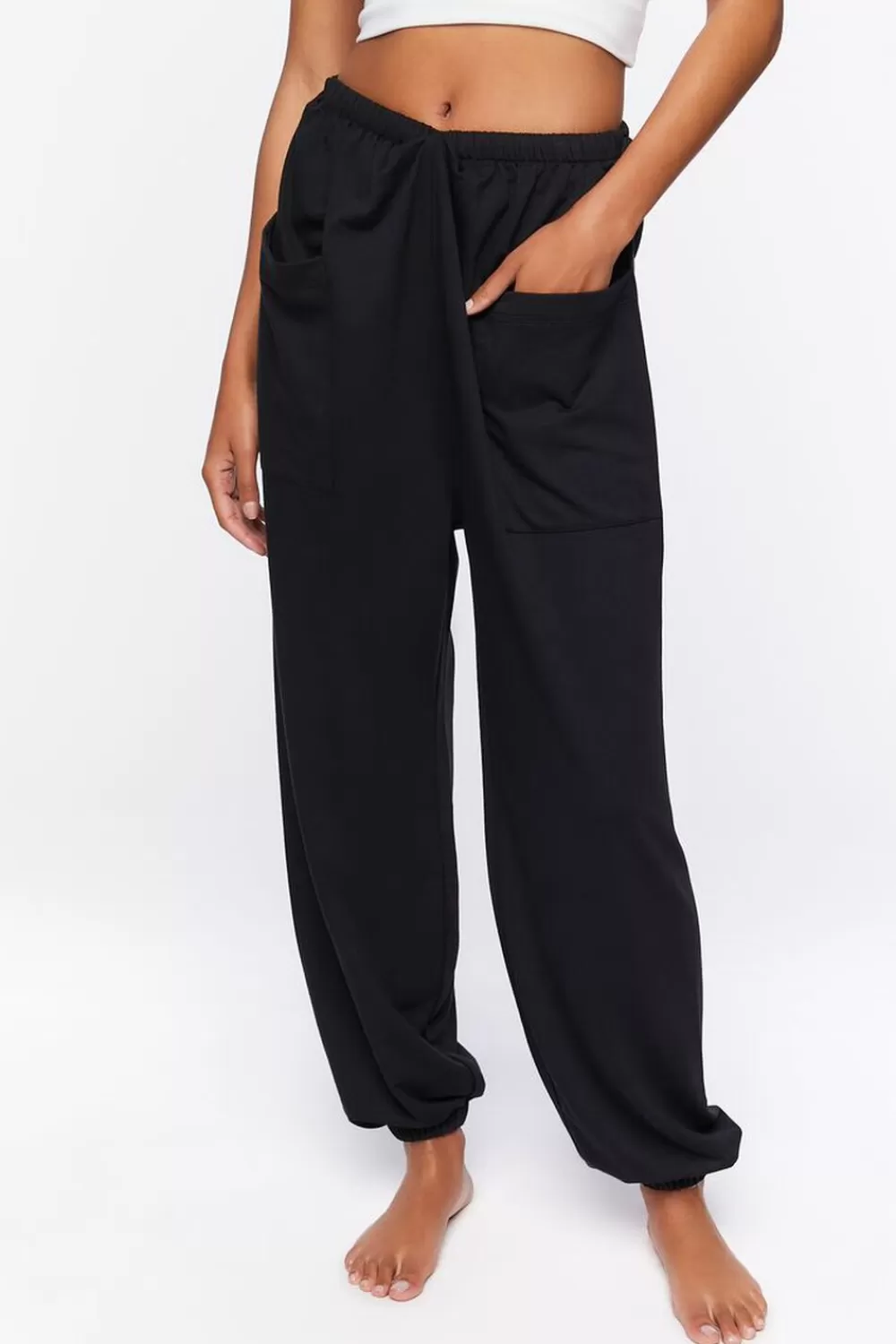 Loungewear>Forever 21 French Terry Lounge Joggers Black