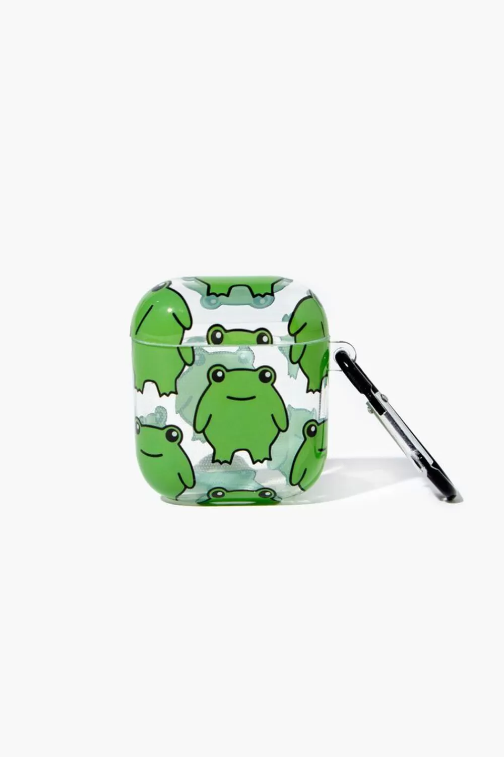 Electronics + Accessories>Forever 21 Frog Print Wireless Earbuds Case Green
