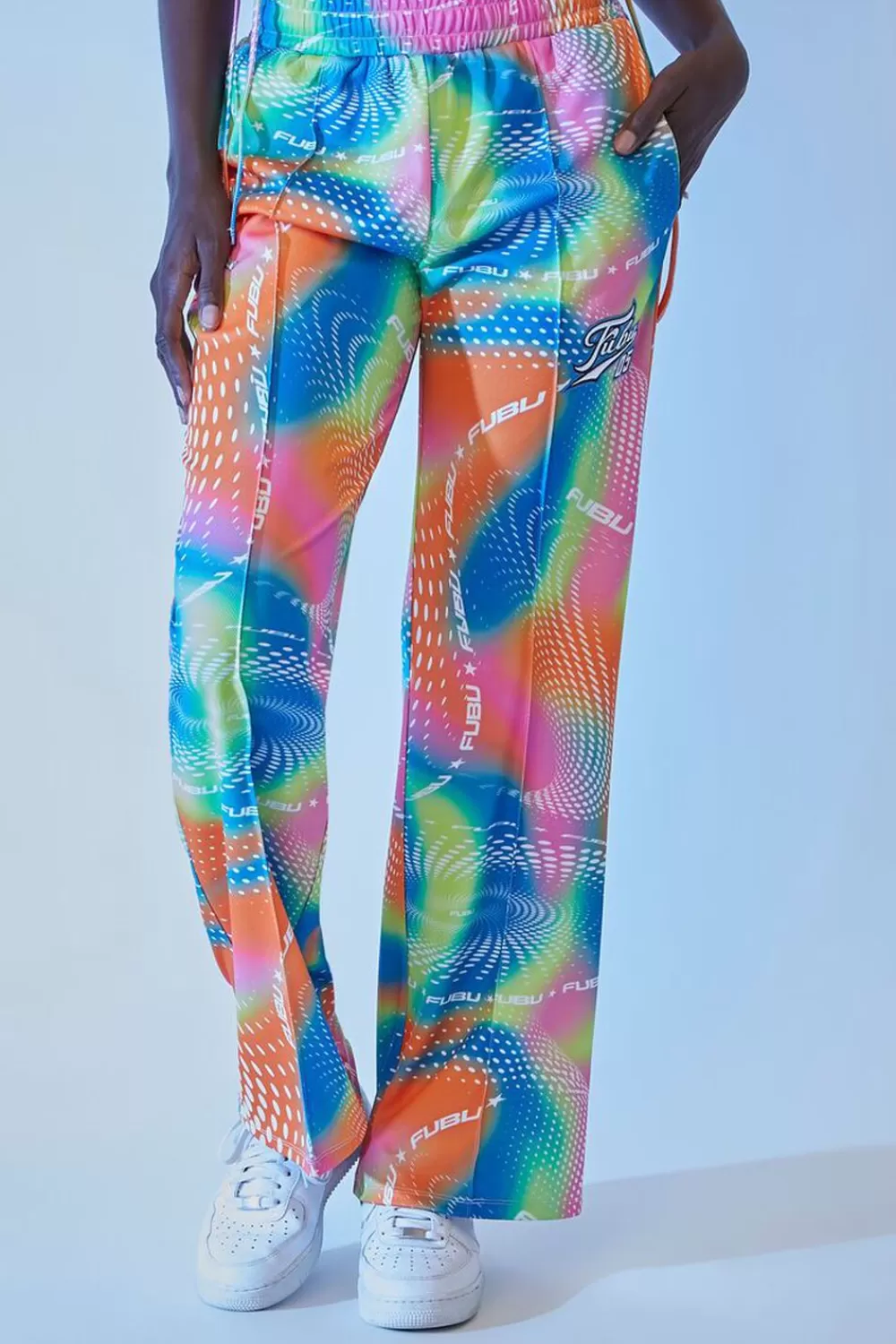 Bottoms>Forever 21 Fubu Abstract Print Pants Orange/Multi