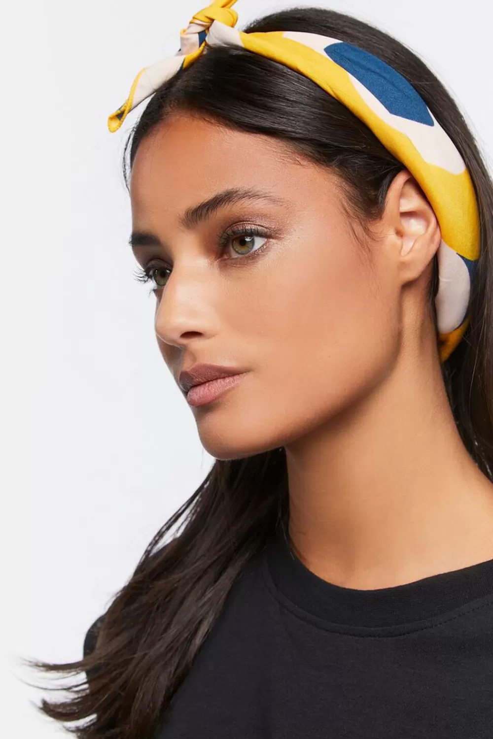 Hair Accessories>Forever 21 Geo Print Headwrap Yellow/Multi